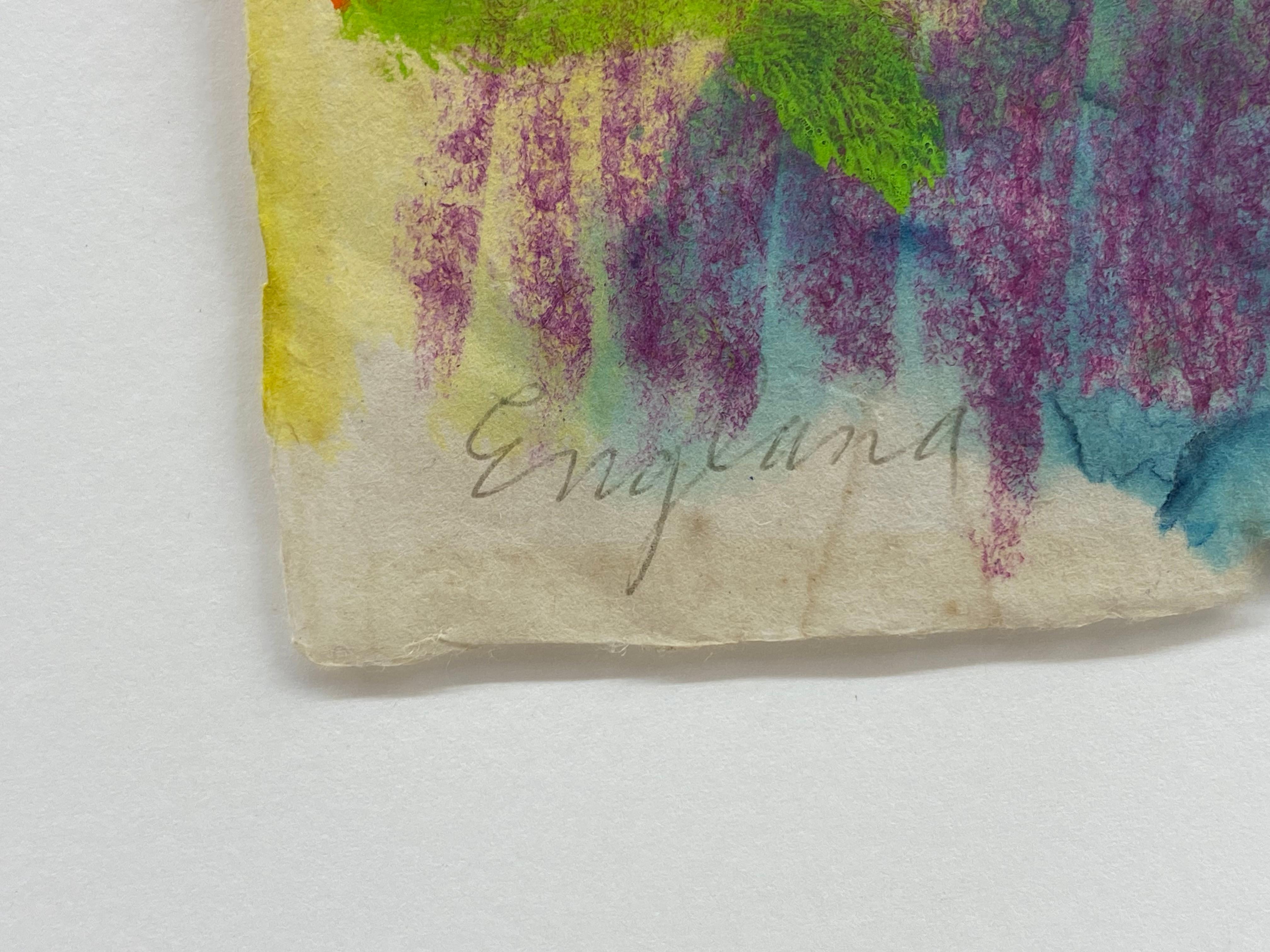 Taro Yamamoto 1953 Provincetown Gemälde in Mischtechnik 