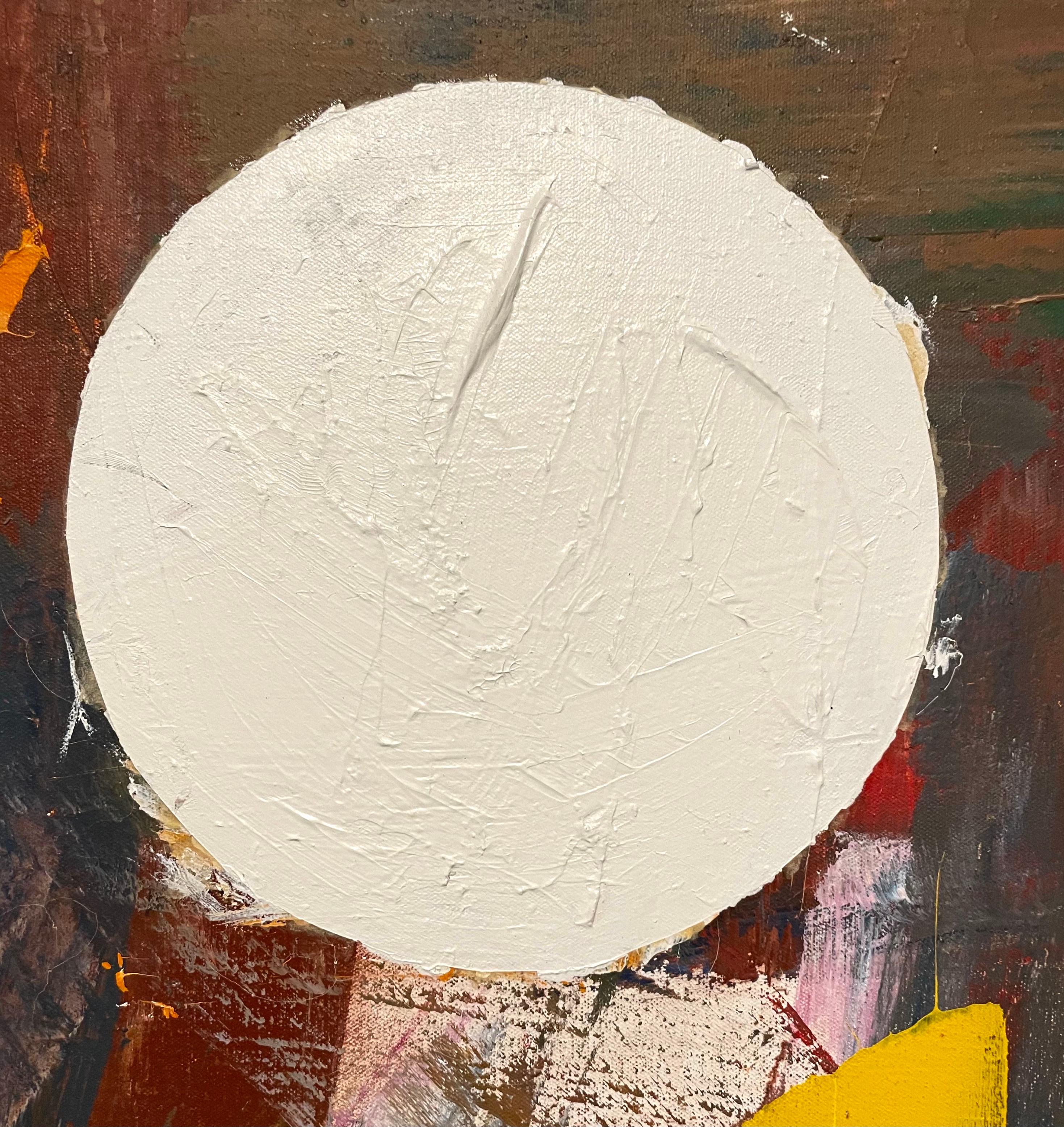 Gran pintura expresionista abstracta colorista de la escuela de Nueva York en técnica mixta en venta 5