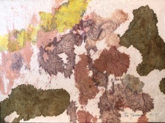 Taro Yamamoto - New York School Abstrakter Expressionist Gemischte Medien Malerei Handmade Paper Board New York School Abstrakter Expressionist Gemischte Medien Malerei Handmade Paper Board