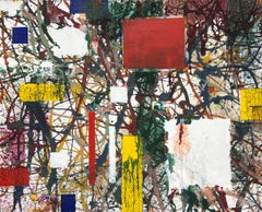 Sans titre 1971 - Peinture à l'huile et sable sur toile - Expressionniste abstrait coloré