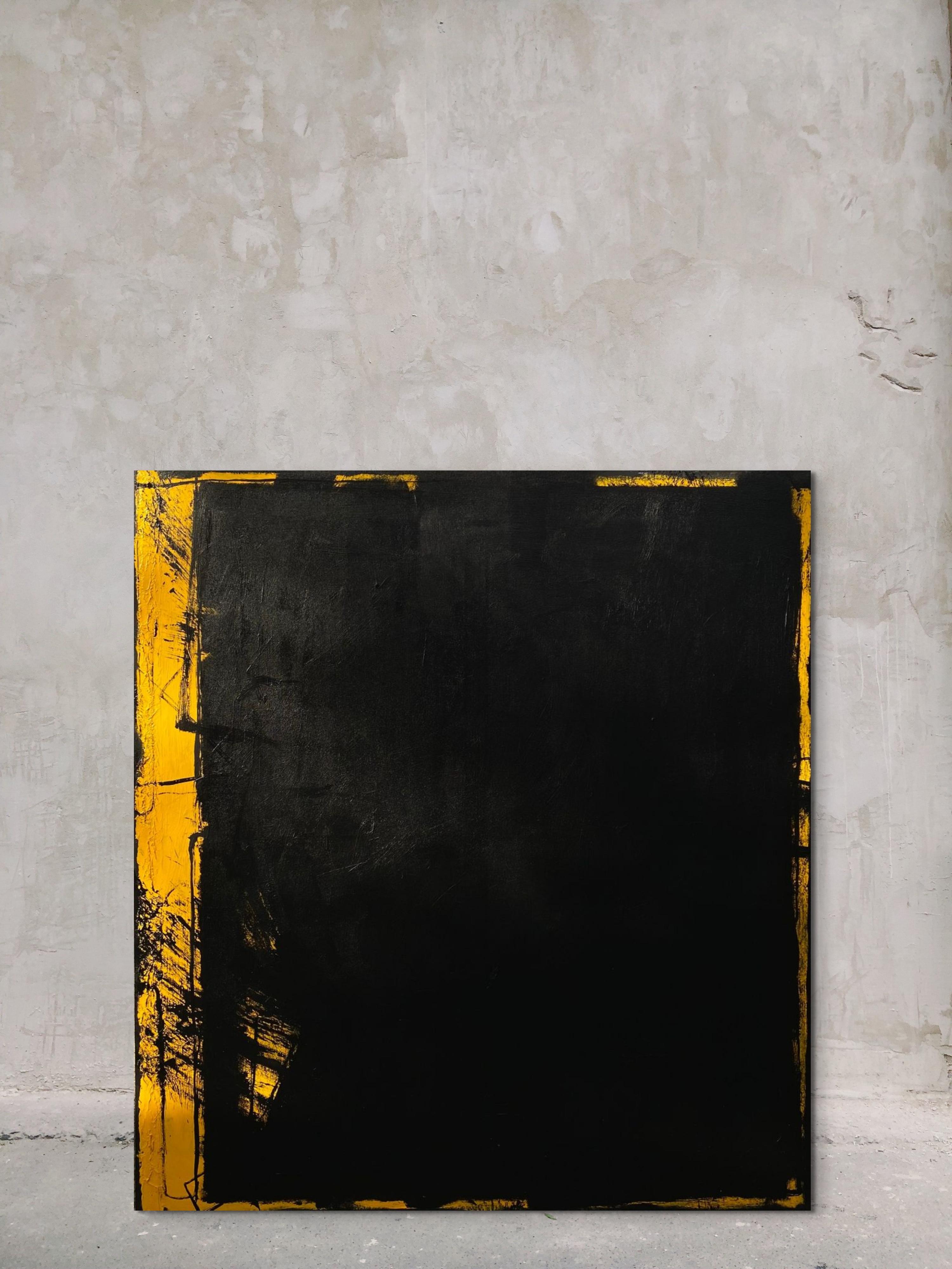Textured large contemporary minimalism oil on canvas 7.79 - Minimalist Painting by Taron Marukyan