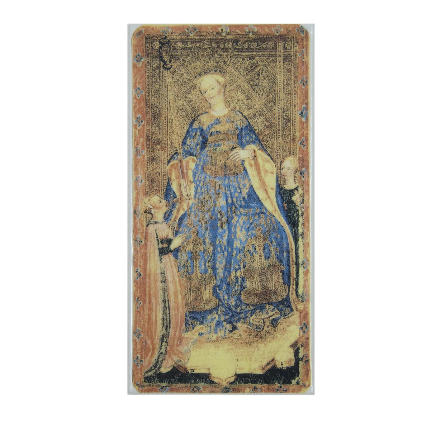 Tarot Card The Queen of Wands Set of 2 by Vetrofuso In New Condition For Sale In Milan, IT
