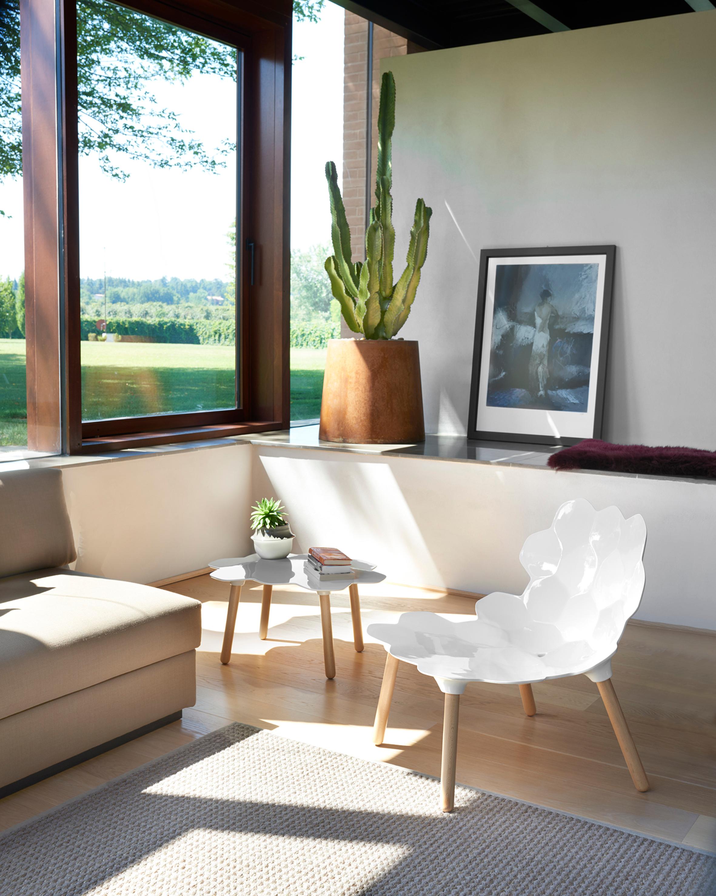 Tarta Weißer niedriger Couchtisch von Roberto Paoli (Postmoderne) im Angebot
