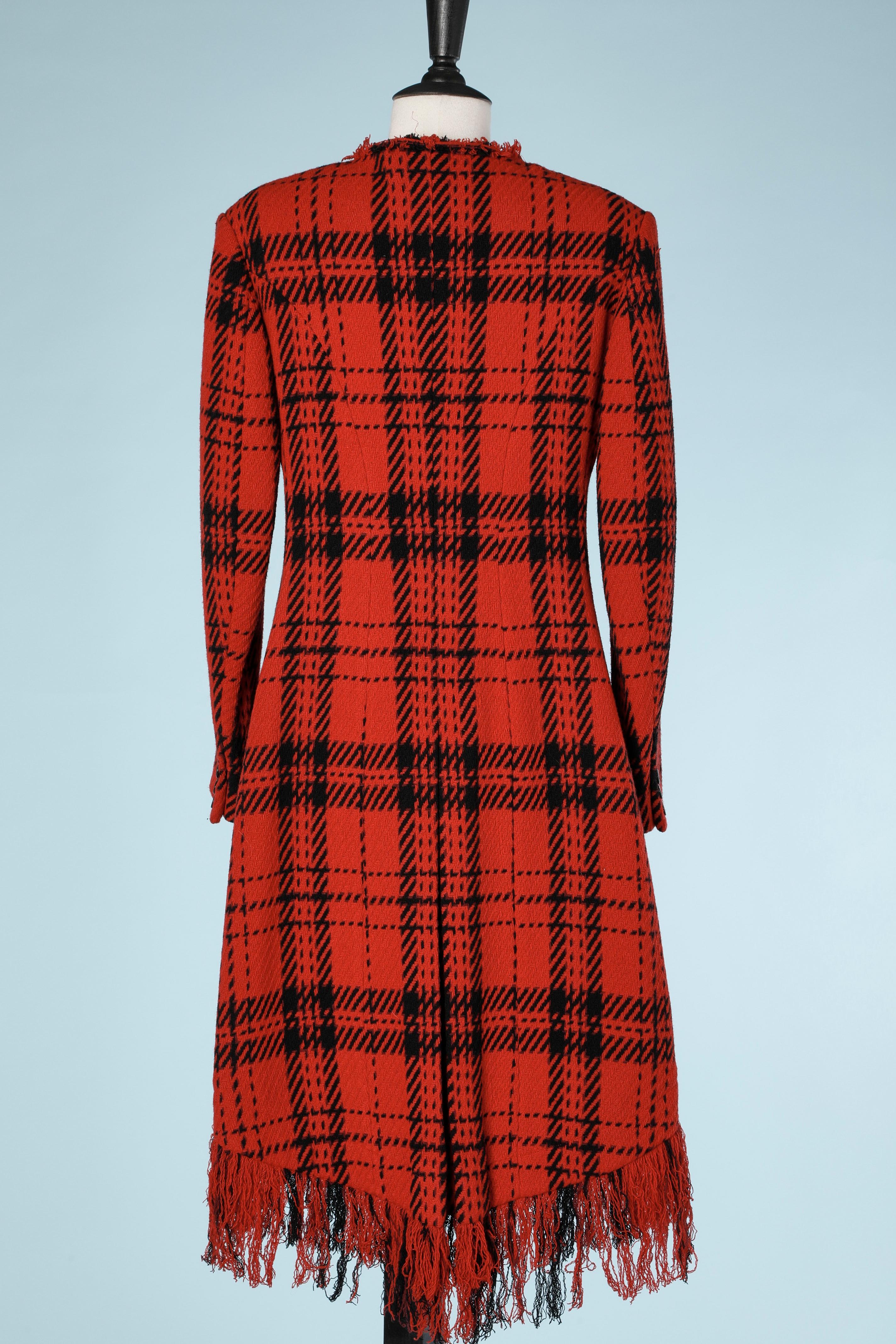 Women's Tartan coat in wool Yohji Yamamoto