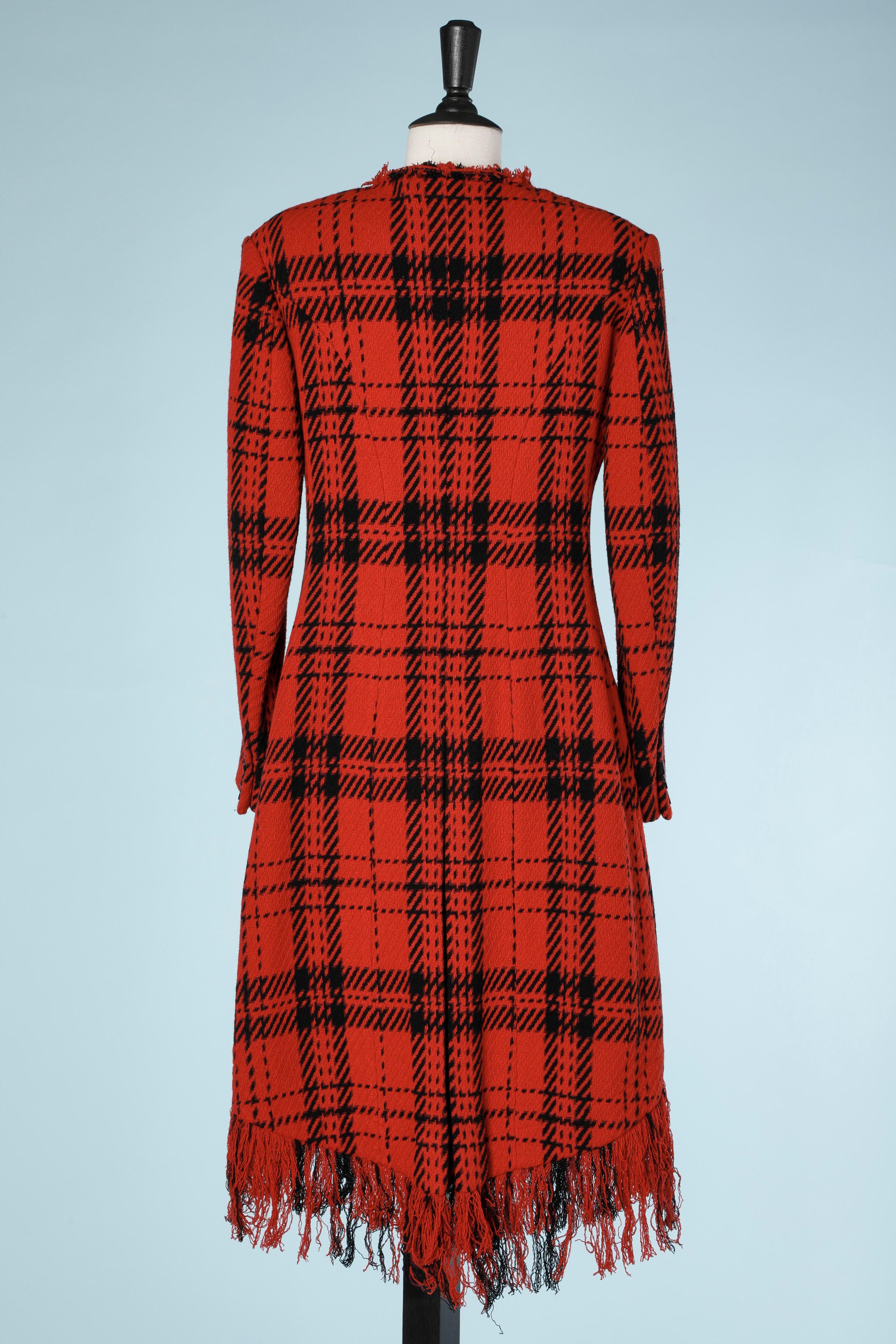 Tartan-Mantel aus Wolle von Yohji Yamamoto 2