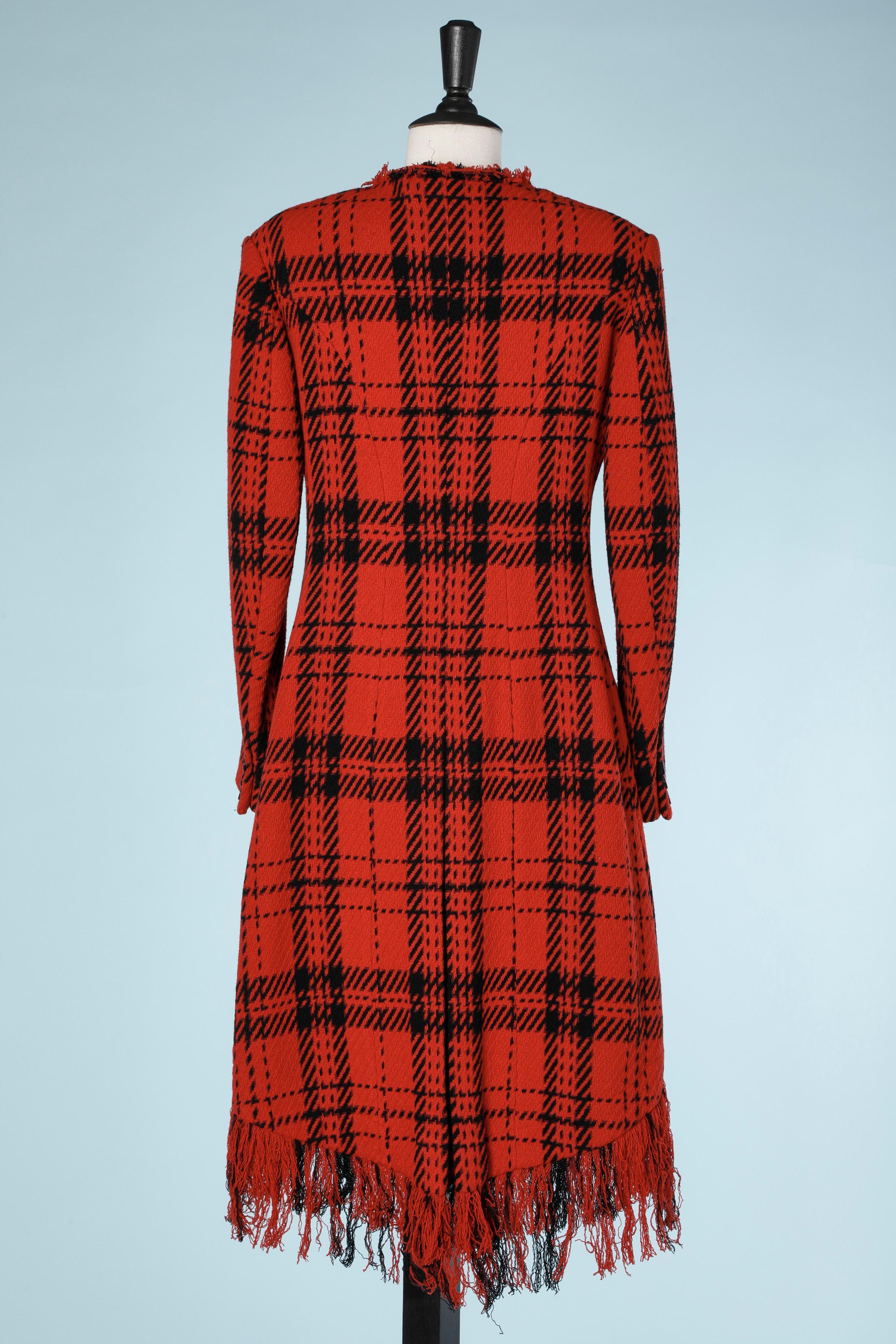 Tartan coat in wool Yohji Yamamoto 1