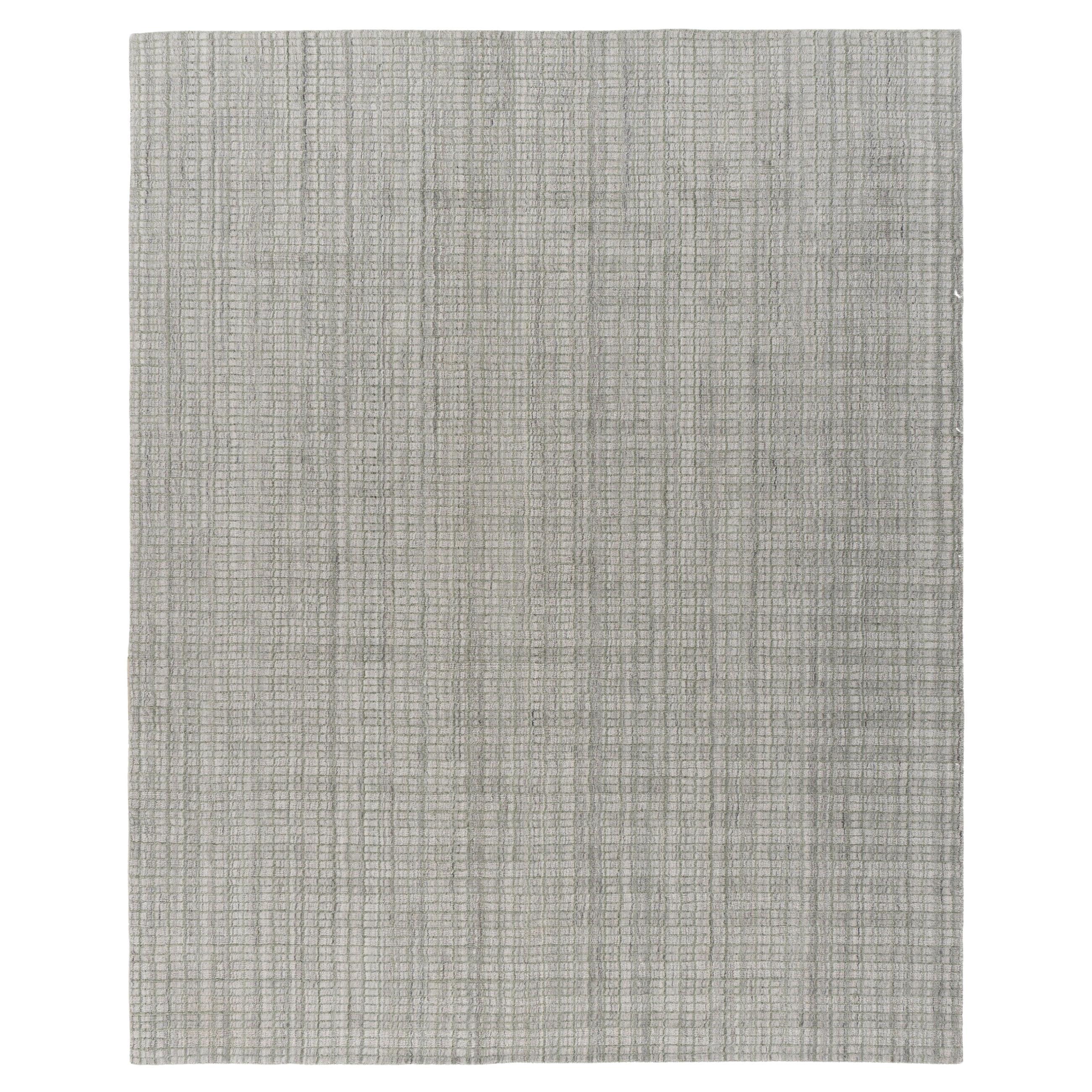 Tartan Green Indoor Outdoor Hand Loomed Rug, 8' x 10' For Sale