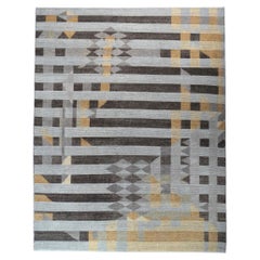 Tartan Hand-Knotted Modern Rug – 8' x 10'2"