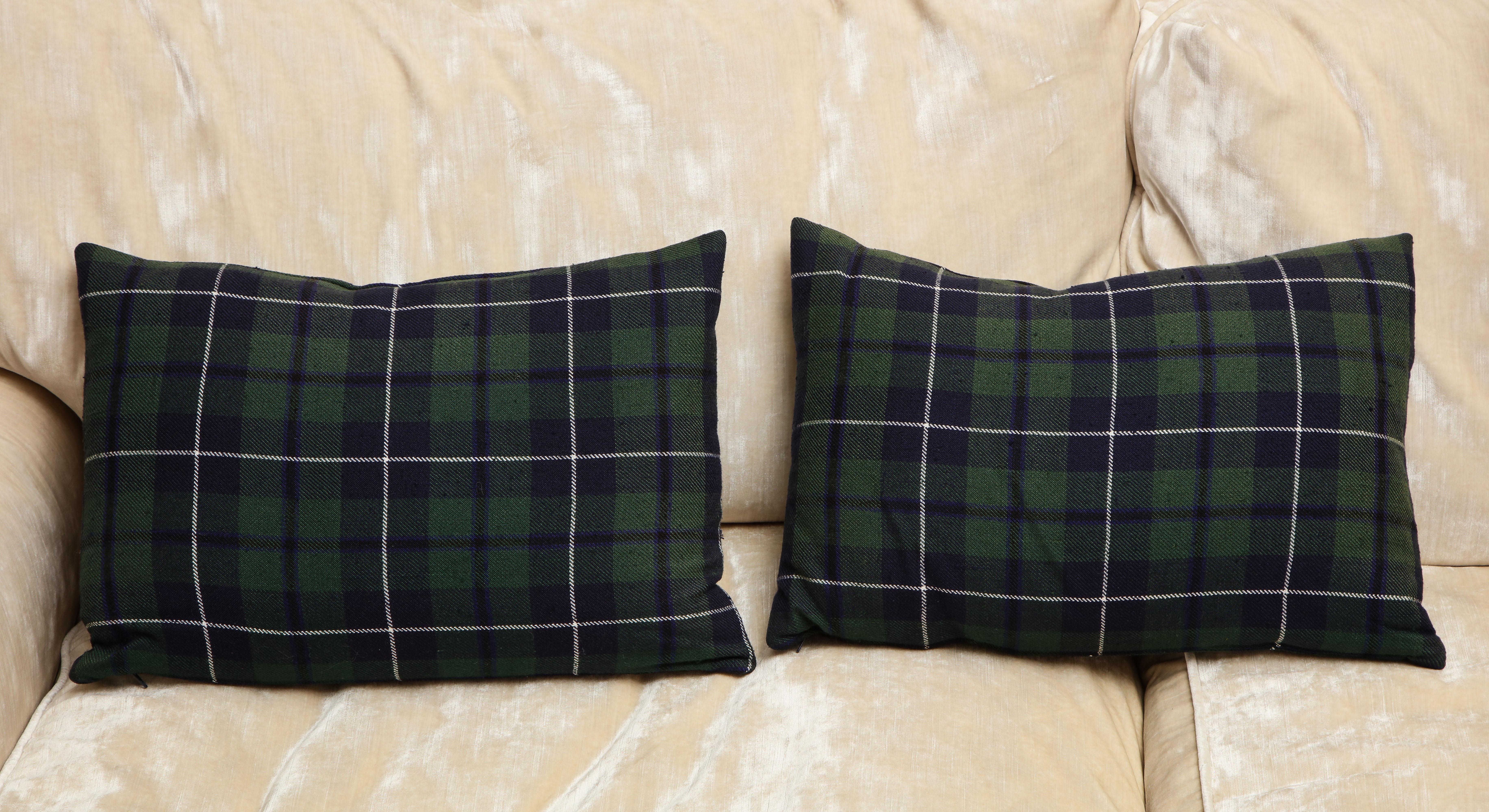 Tartan Pillows Associated to Clan Urquhart from Scotland In New Condition For Sale In New York, NY