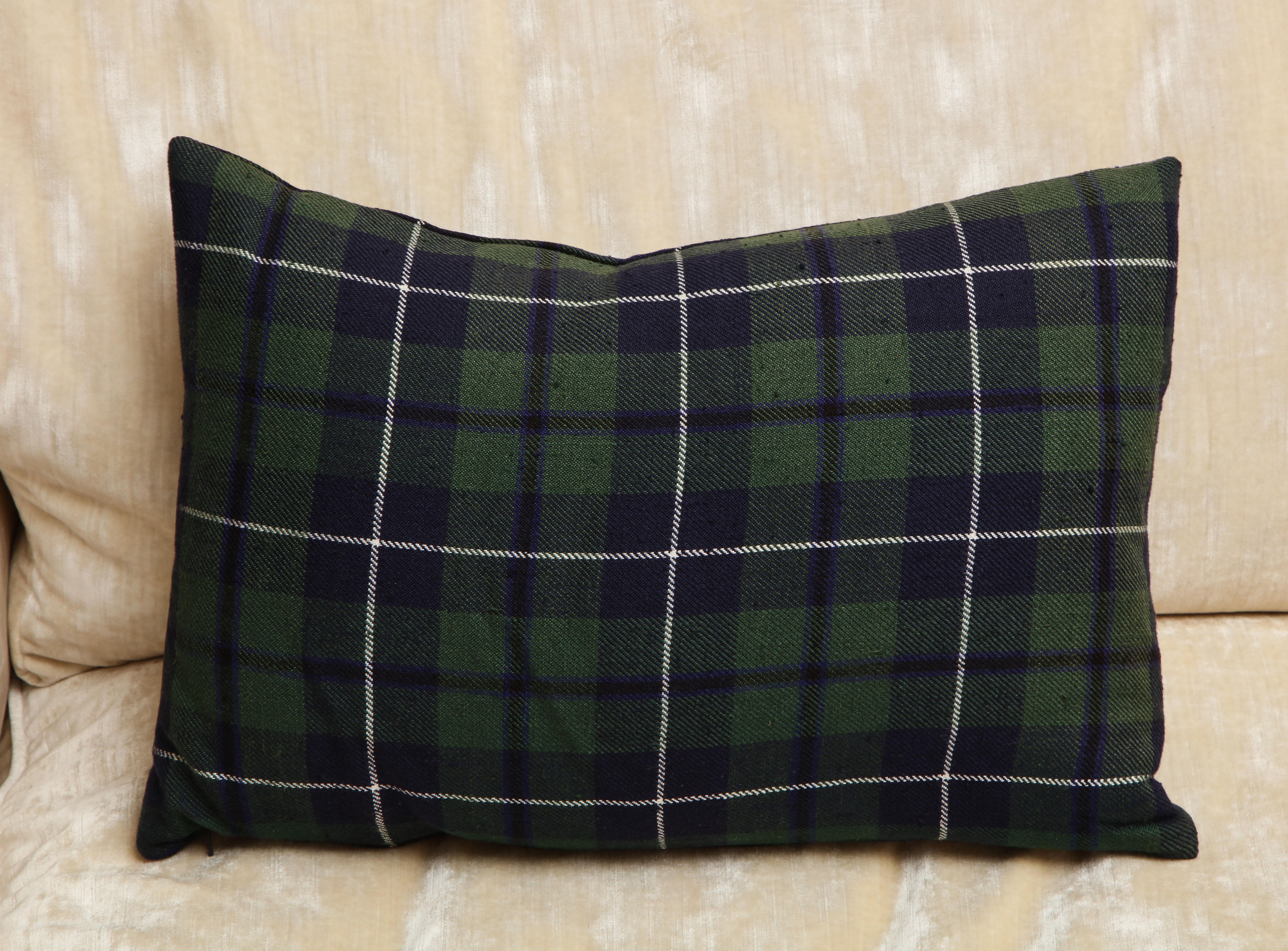 Contemporary Tartan Pillows Associated to Clan Urquhart from Scotland For Sale