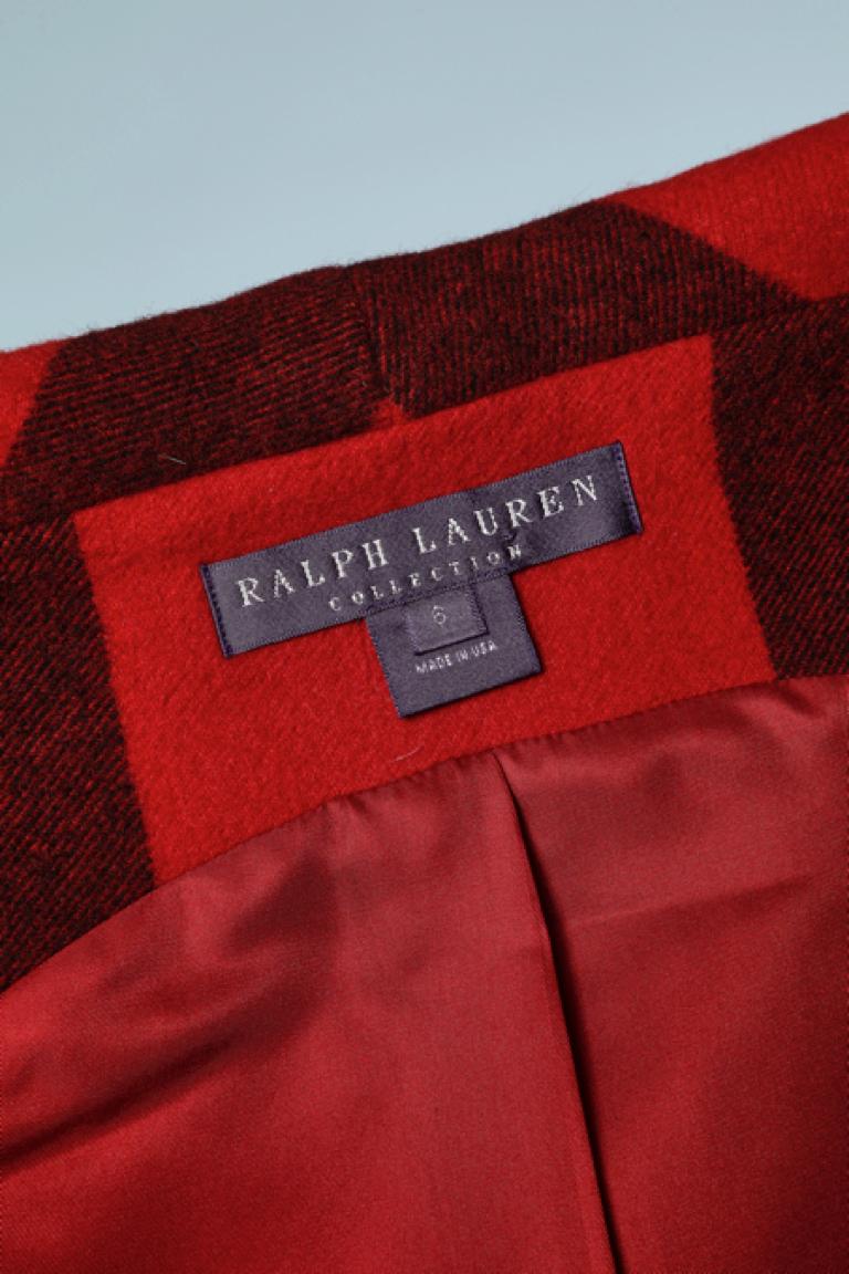 Women's Tartan wool jacket in cashmere and wool Ralph Lauren Collection  For Sale
