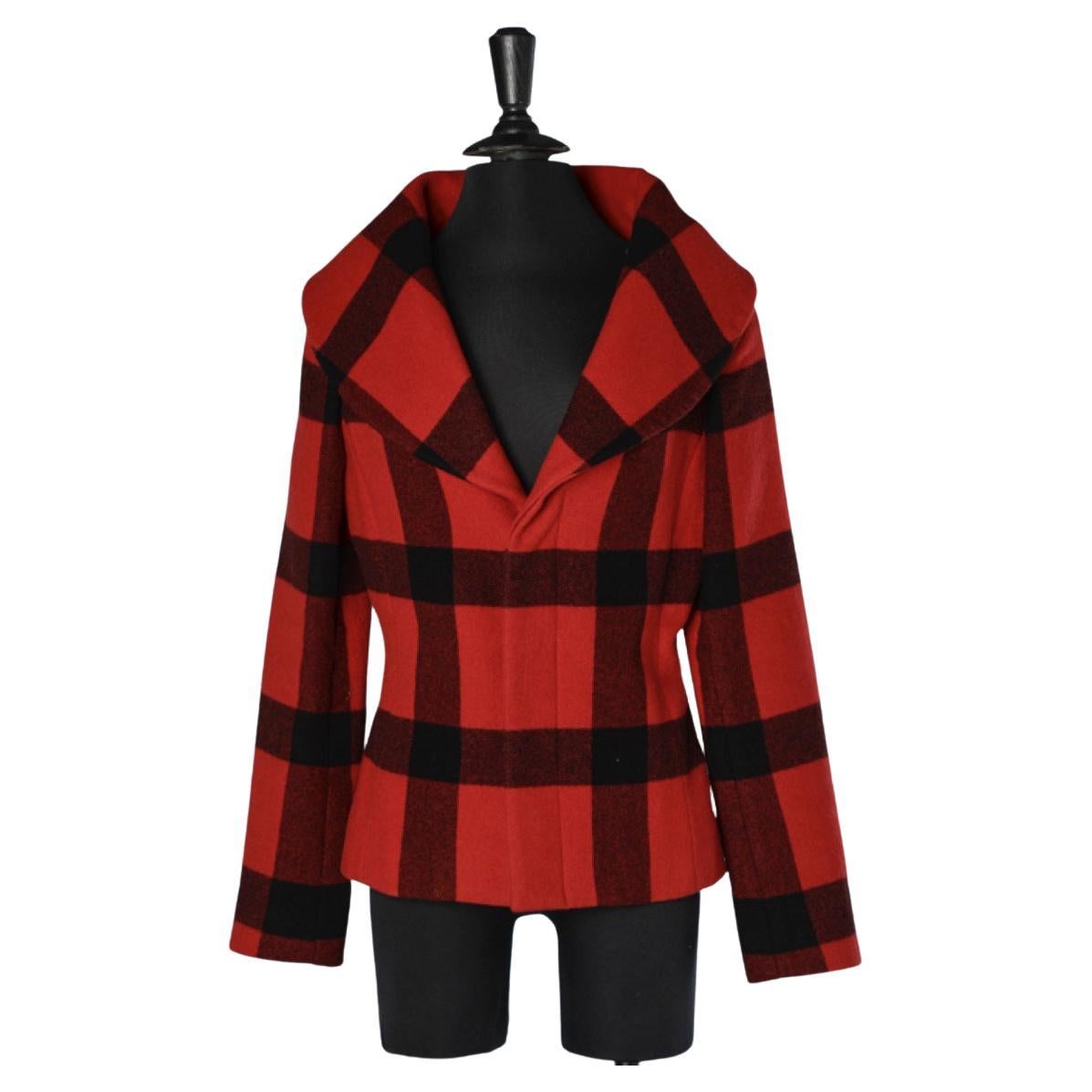 Tartan wool jacket in cashmere and wool Ralph Lauren Collection  For Sale