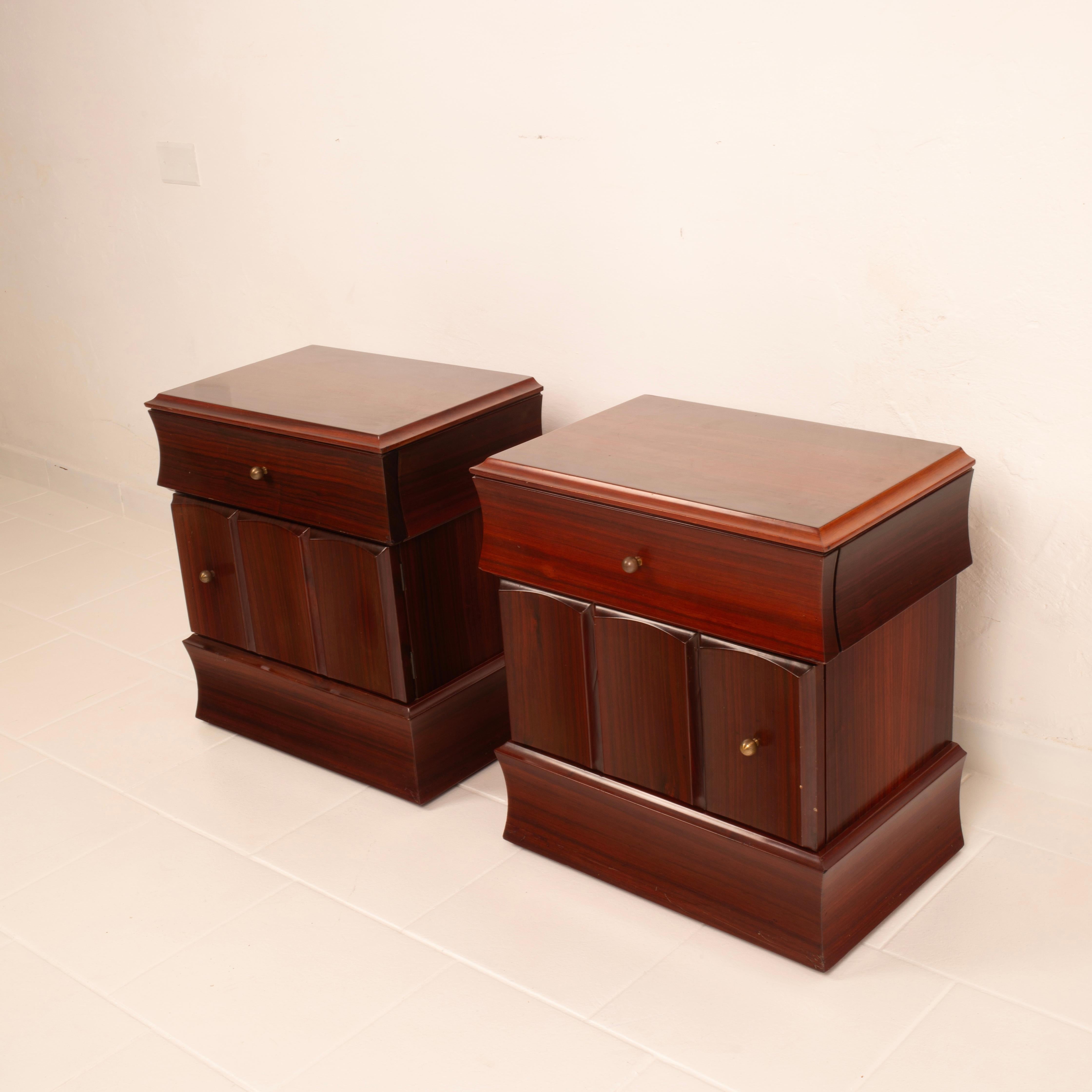 Laiton Tartaro Tables de nuit Sculpture 99 par Luciano Frigerio pour Frigerio di Desio en vente
