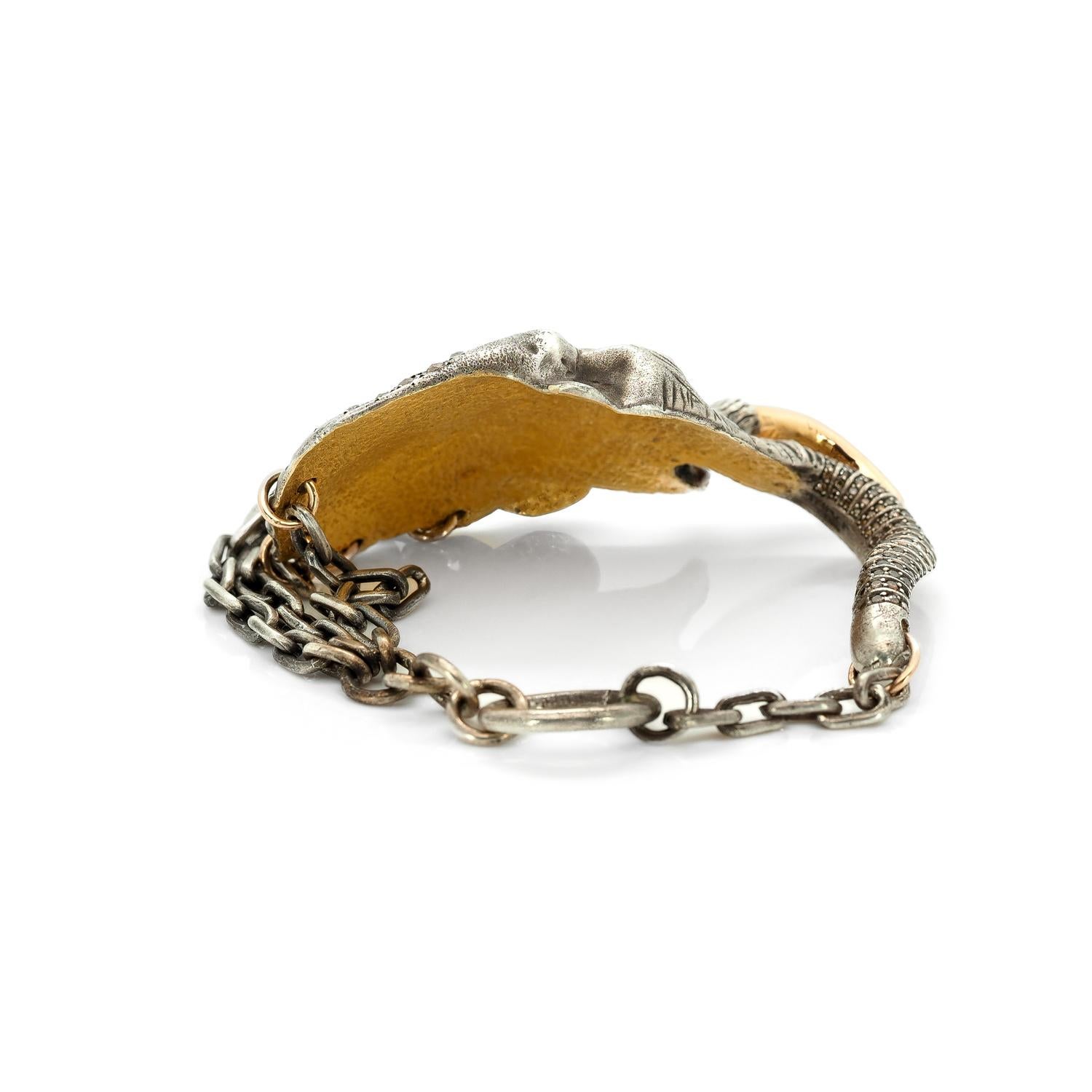 Taru Jewelry Bracelet éléphant en or rose et jaune avec diamants Neuf - En vente à Boca Raton, FL