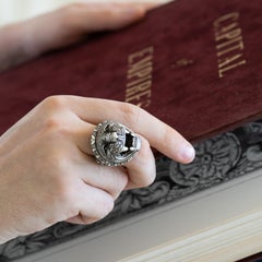 Taru Jewelry Lion Diamond Silver Ring