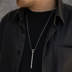 Taru Jewelry Nail Diamond Silver Necklace