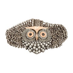 Taru Jewelry Eule Diamant-Armband aus Roségold und Silber