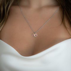 Taru Jewelry Owl Tourmaline Gold and Silver Necklace