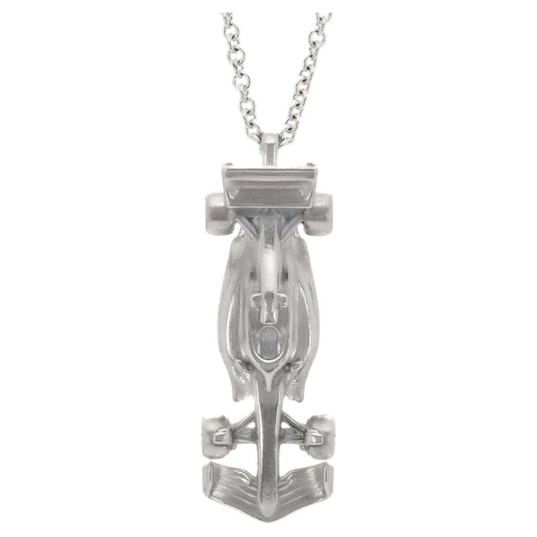 Taru Jewellery Racing Car Silver Necklace For Sale at 1stDibs