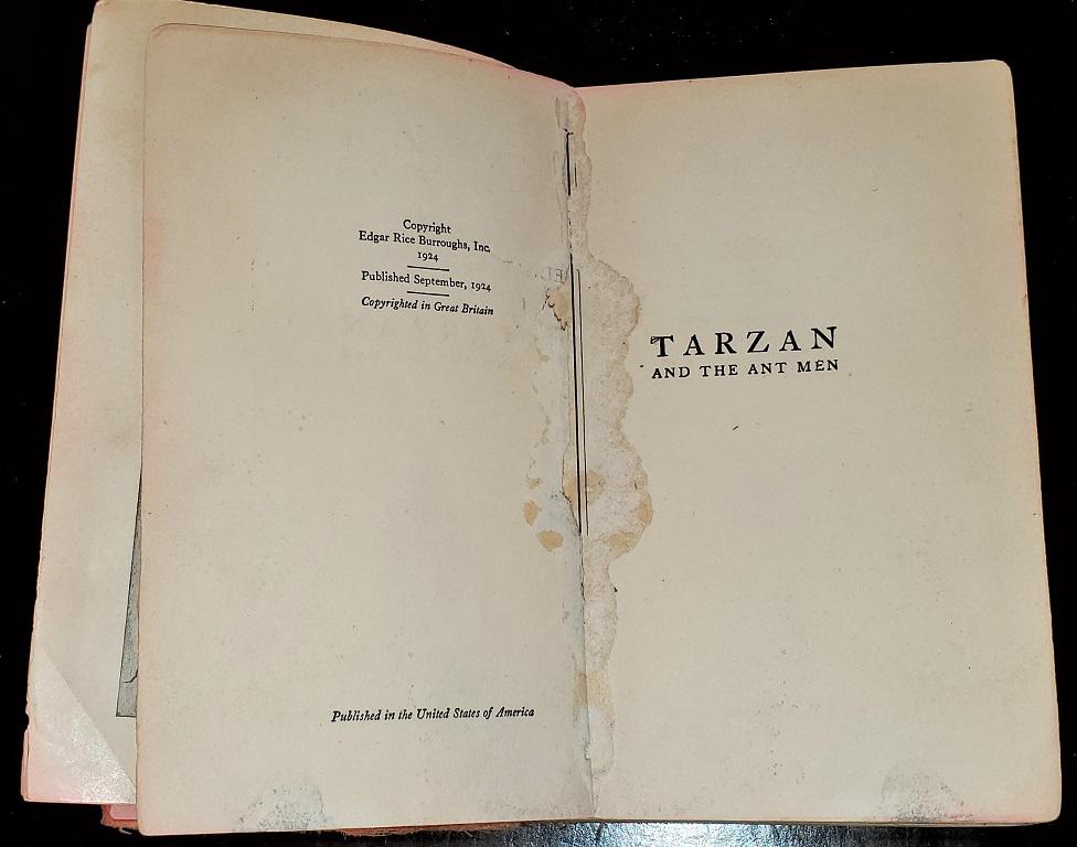 Tarzan and The Ant Men First Edition In Fair Condition For Sale In Dallas, TX