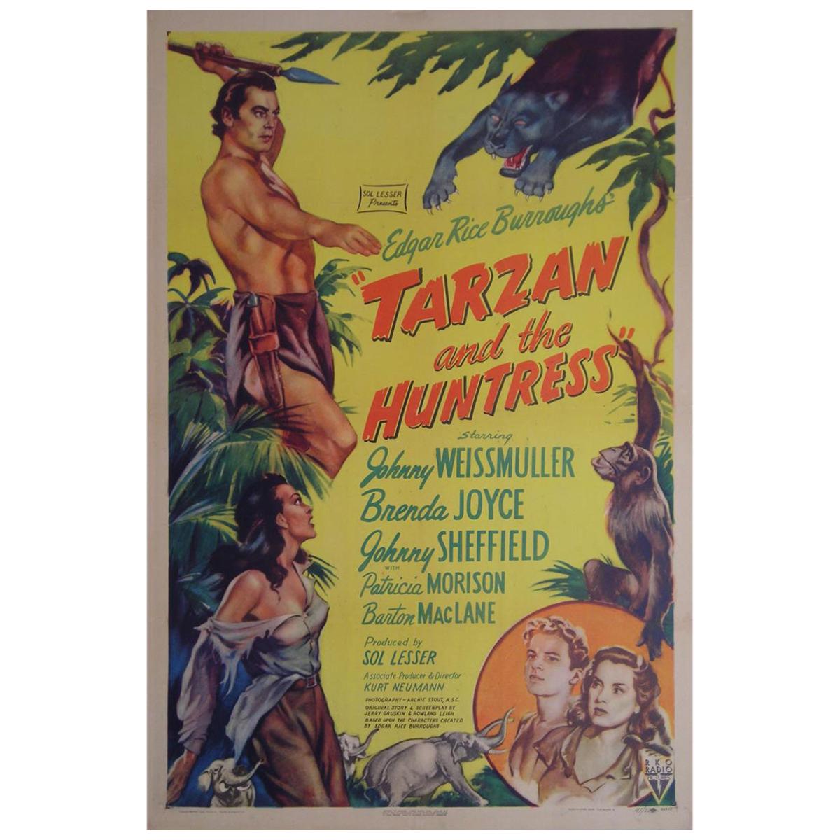 "Tarzan And The Huntress" '1947' Poster For Sale