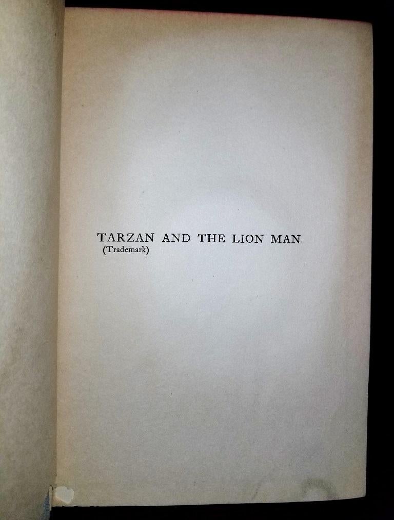 American Tarzan and the Lion Man by Edgar Rice Burroughs 1st Edition For Sale