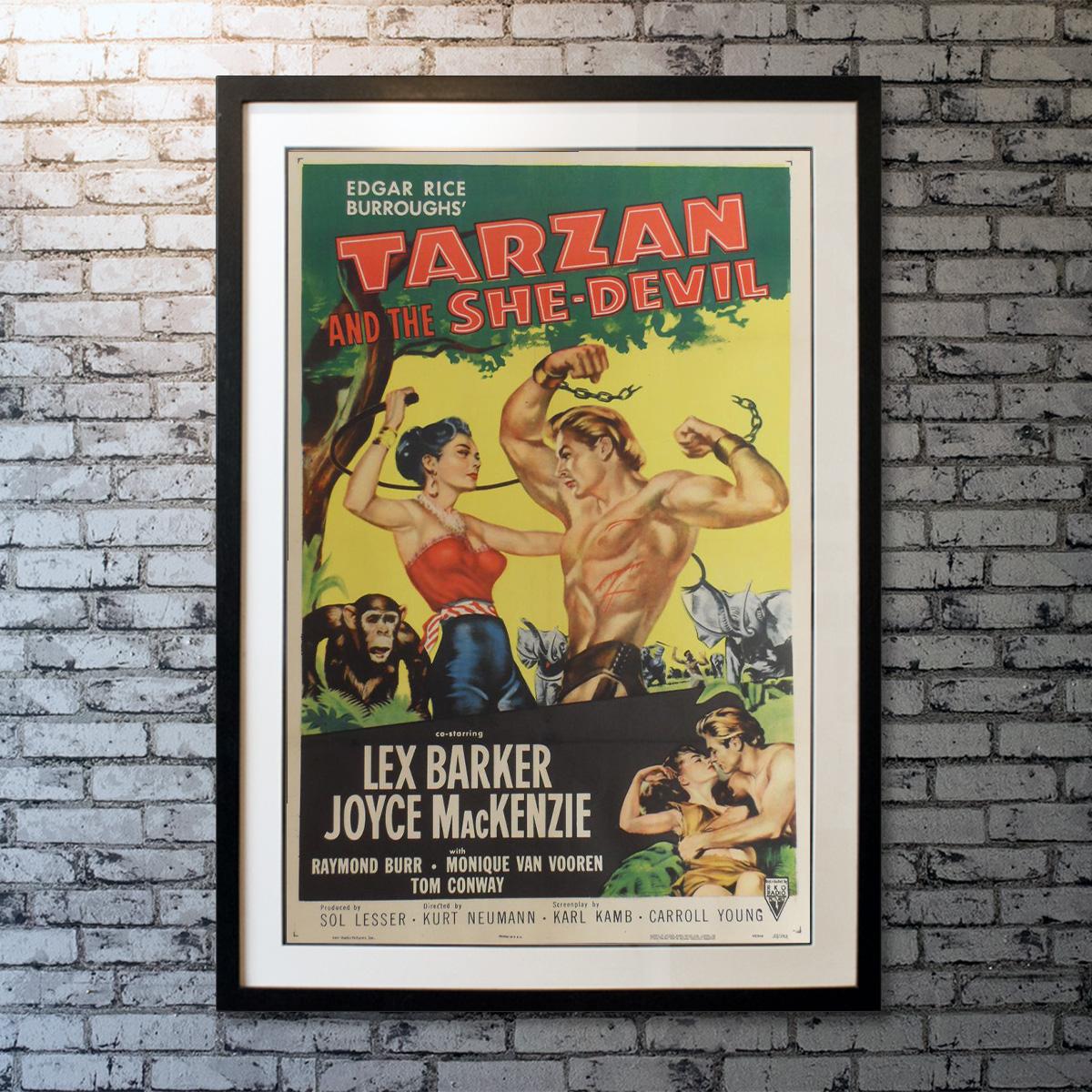 Ivory poachers, headed by Lyra the She-Devil, Vargo and Fidel, capture a native tribe to carry their loot. Tarzan intervenes and is captured. Jane is also captured and believed killed, so the despairing Tarzan endures endless torture until he learns