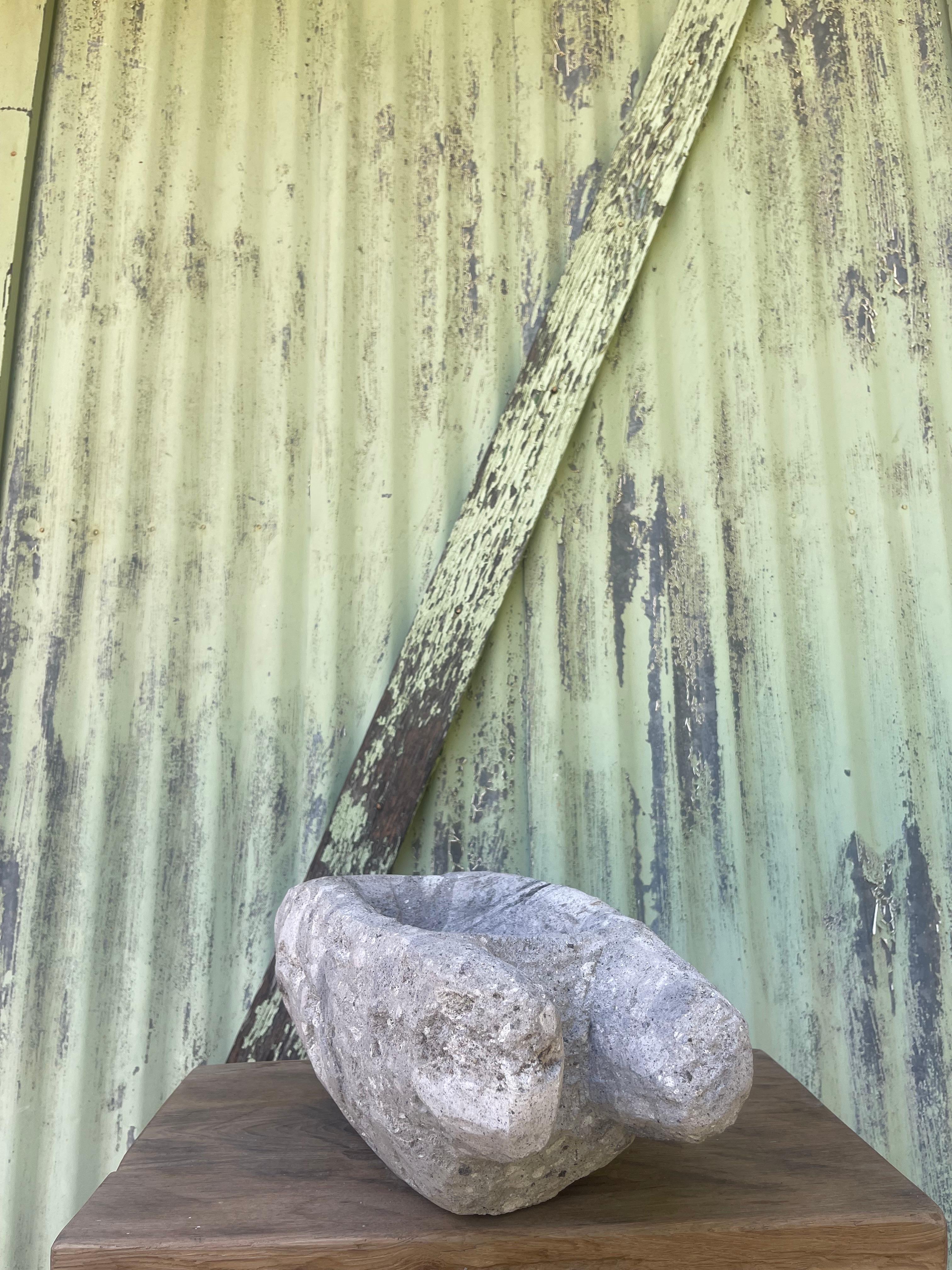 Hand-Crafted Taş Havan (Turkish Stone Mortar) For Sale