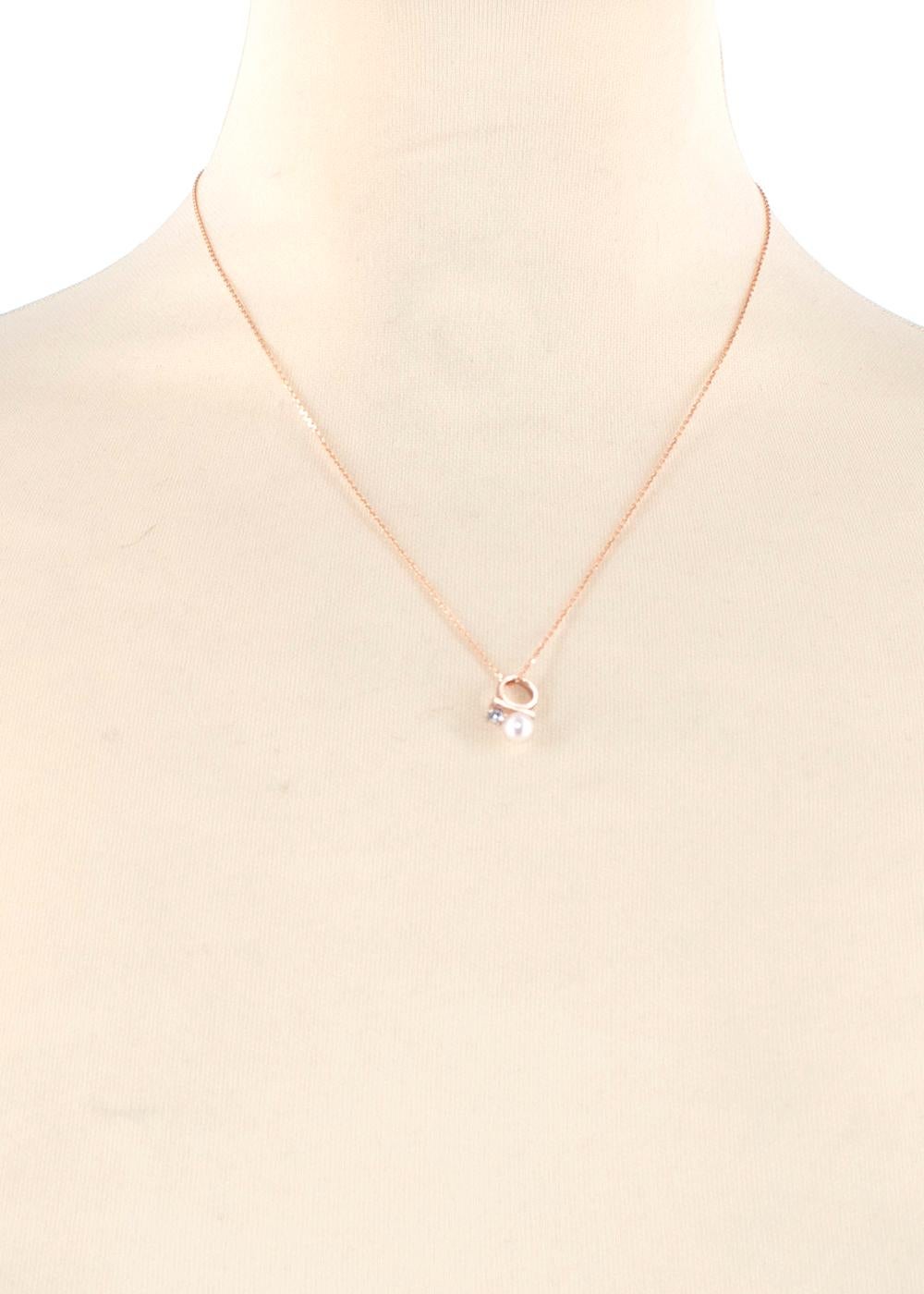 Tasaki 18k Rose Gold 'Petit Balance Class Charm' Aquamarine Pendant For Sale 6