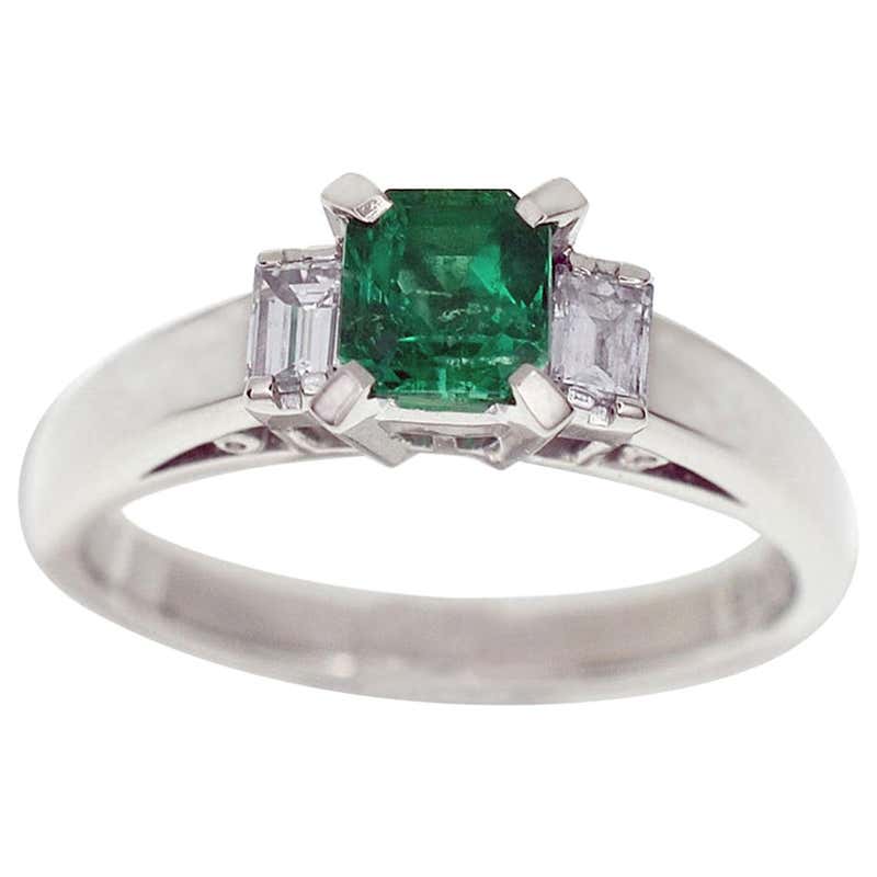 1.97 Carat Emerald Gypsy-Set Ring at 1stdibs