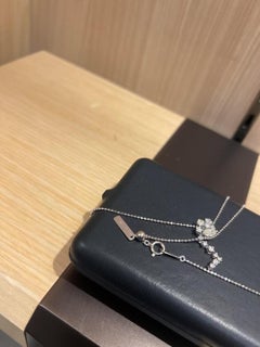 TASAKI Floral Diamond Drop Necklace, Y-Shaped Pendant Design