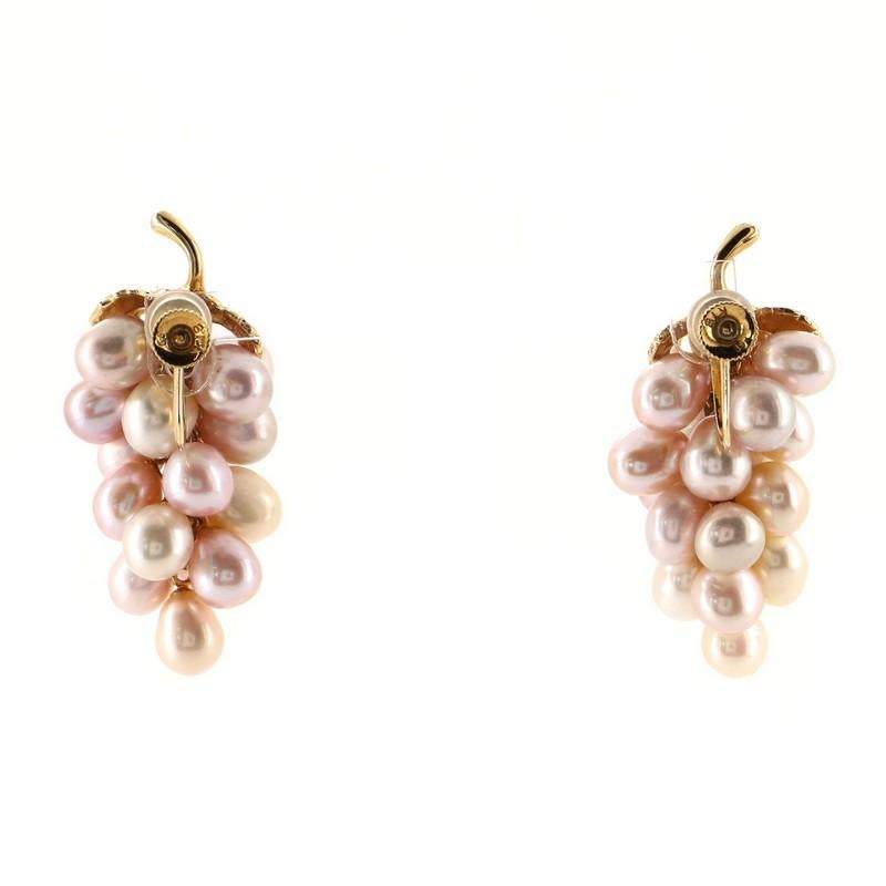 grapes design earrings gold