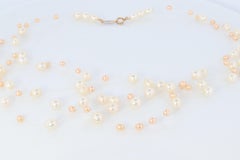 Tasaki Necklace. 18k Tasaki Invisible Pearl Multi Strand Necklace