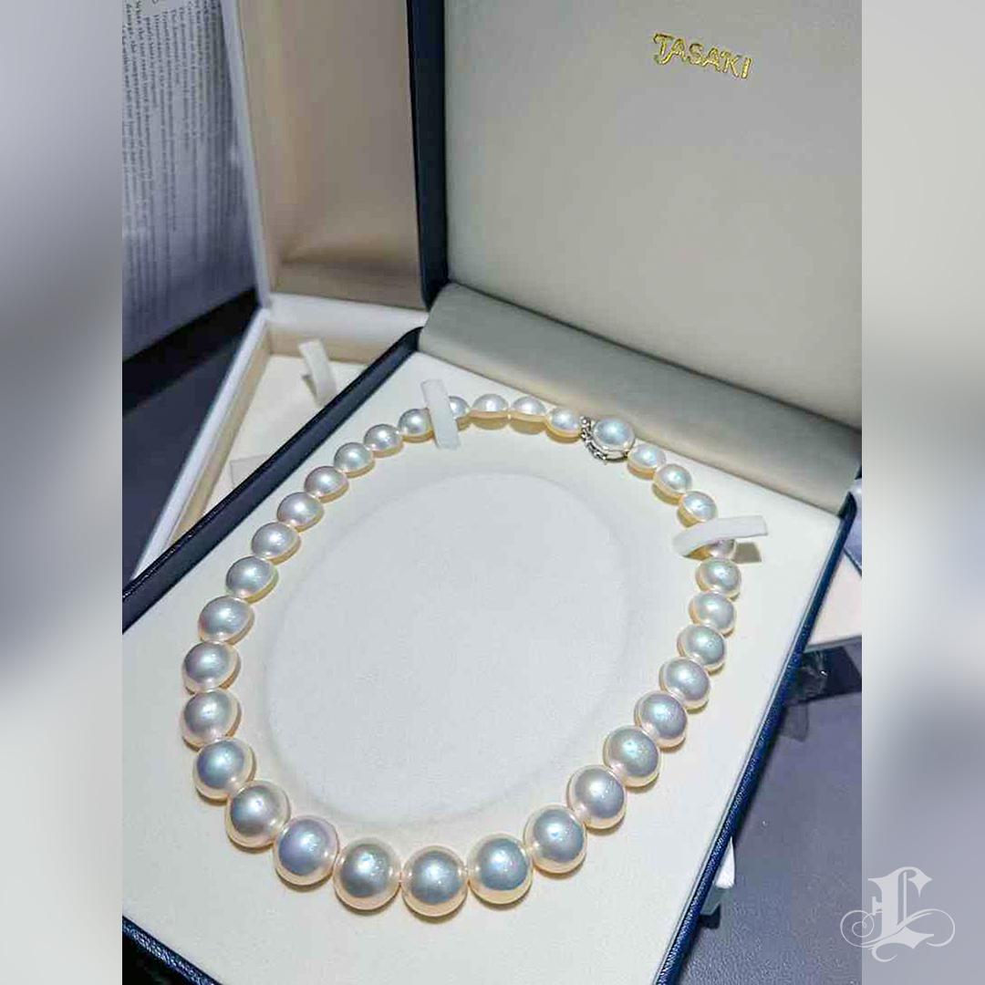 Uncut TASAKI Original — Aurora 12–14mm Japanese Mabe Pearl Graduated Necklace