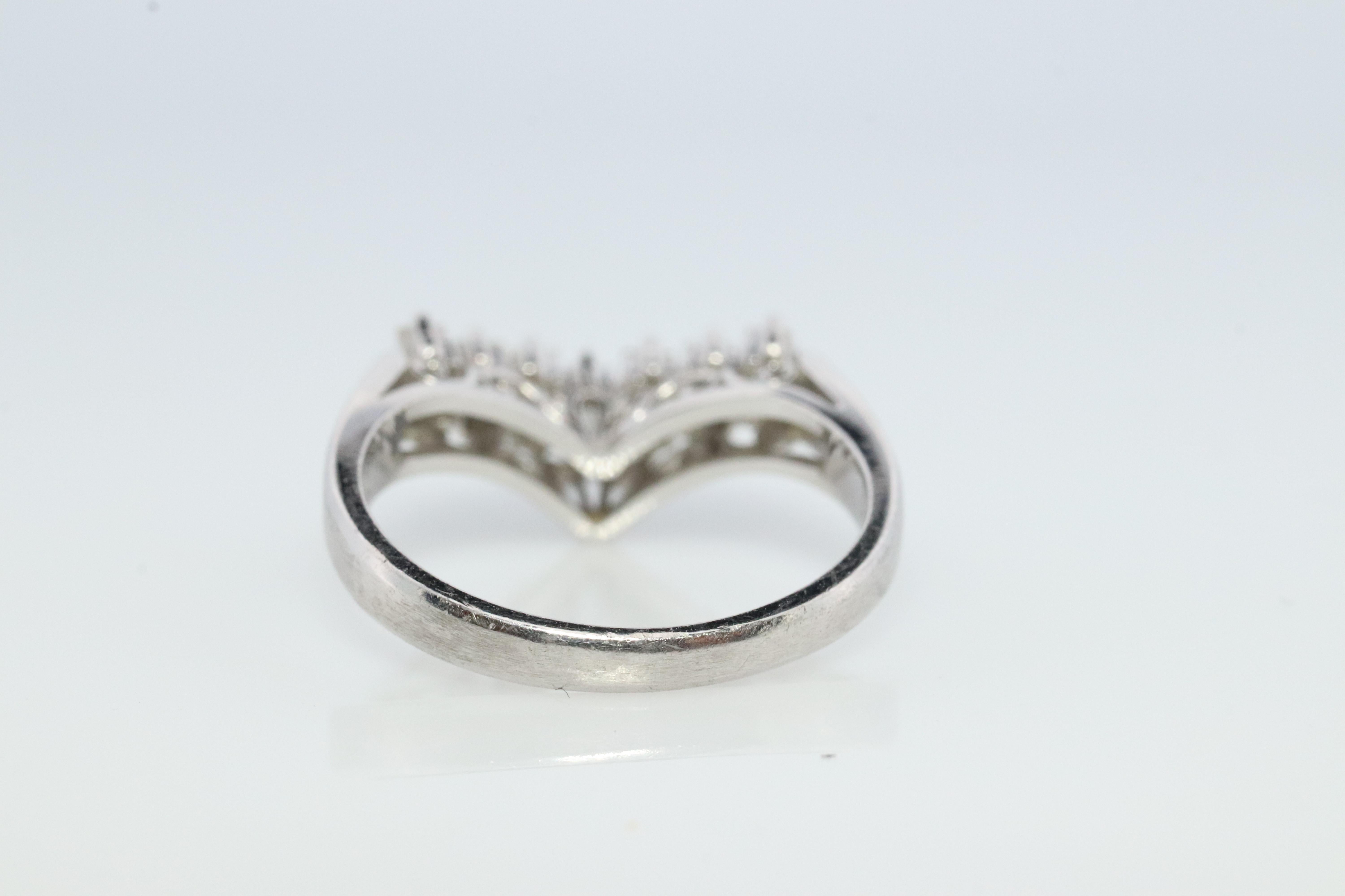 TASAKI Ring. Genuine Platinum Diamond Baguette Band Enhancer. Solitaire Jacket In Good Condition In Port Charlotte, FL