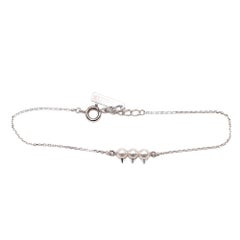 Tasaki Sterling Silver Akoya Pearl Danger Bracelet