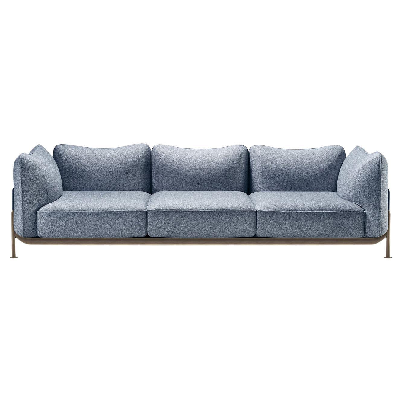 Tasca Blaues Sofa von Ghidini 1961 im Angebot