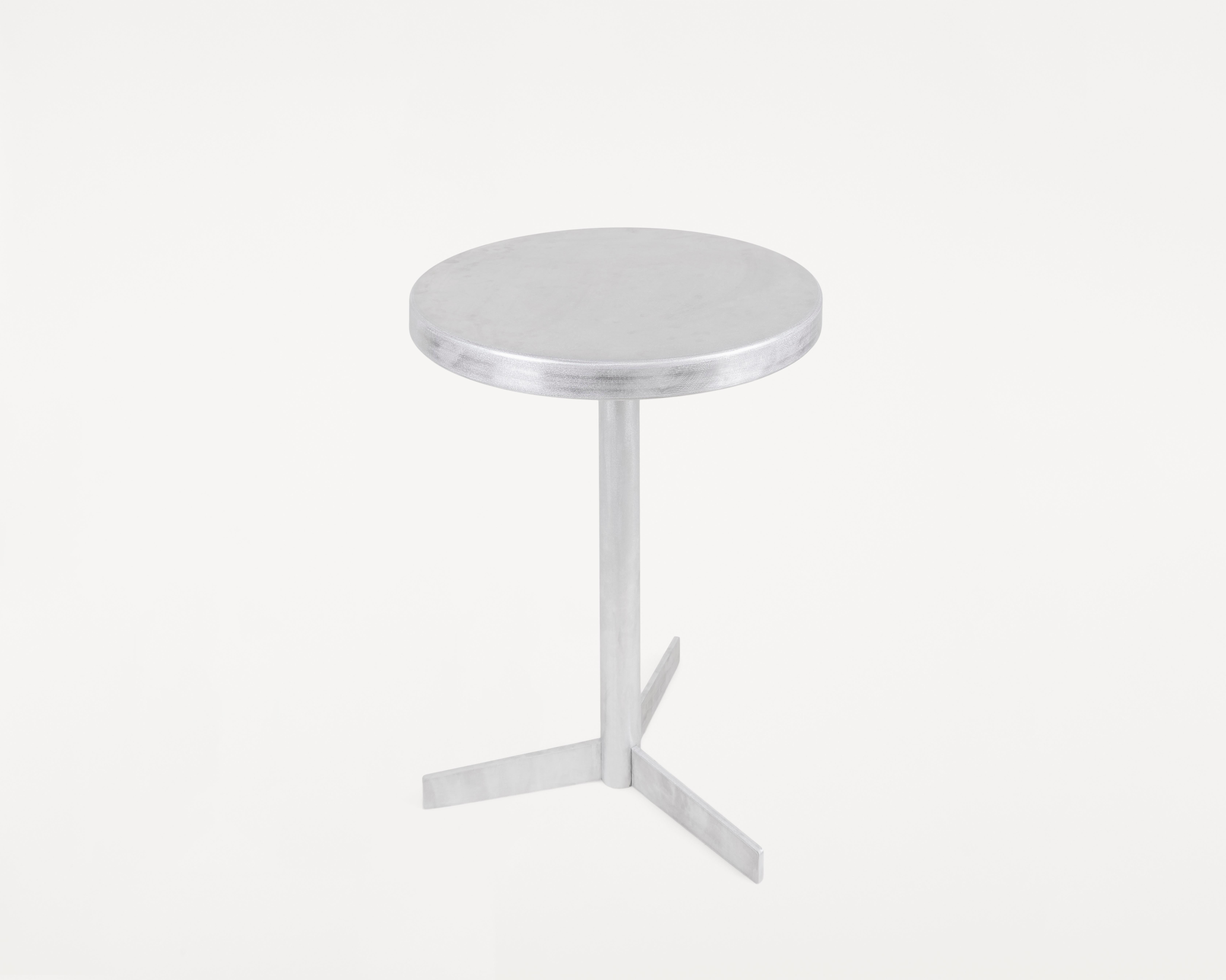 Brushed Industrial Tasca Table Small For Sale