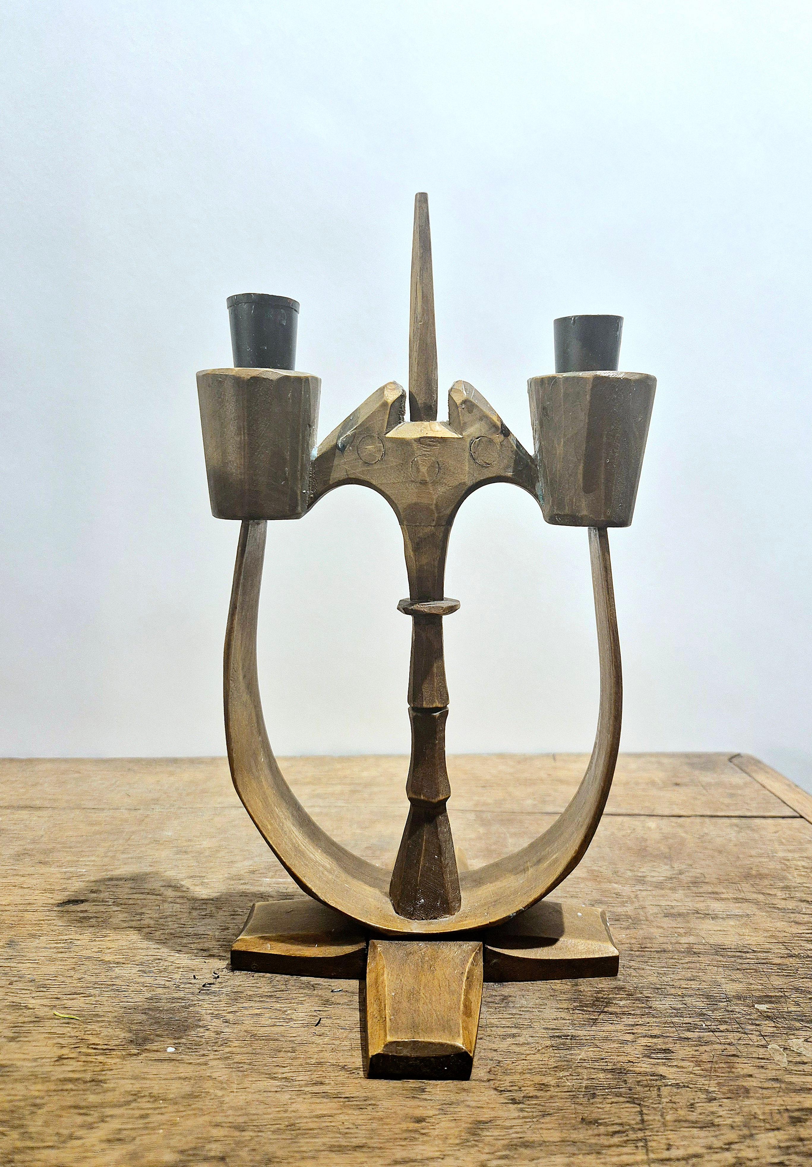Candelabro Taserud, in legno e ferro battuto, Wood Wood In condizioni buone in vendita a Stockholm, SE