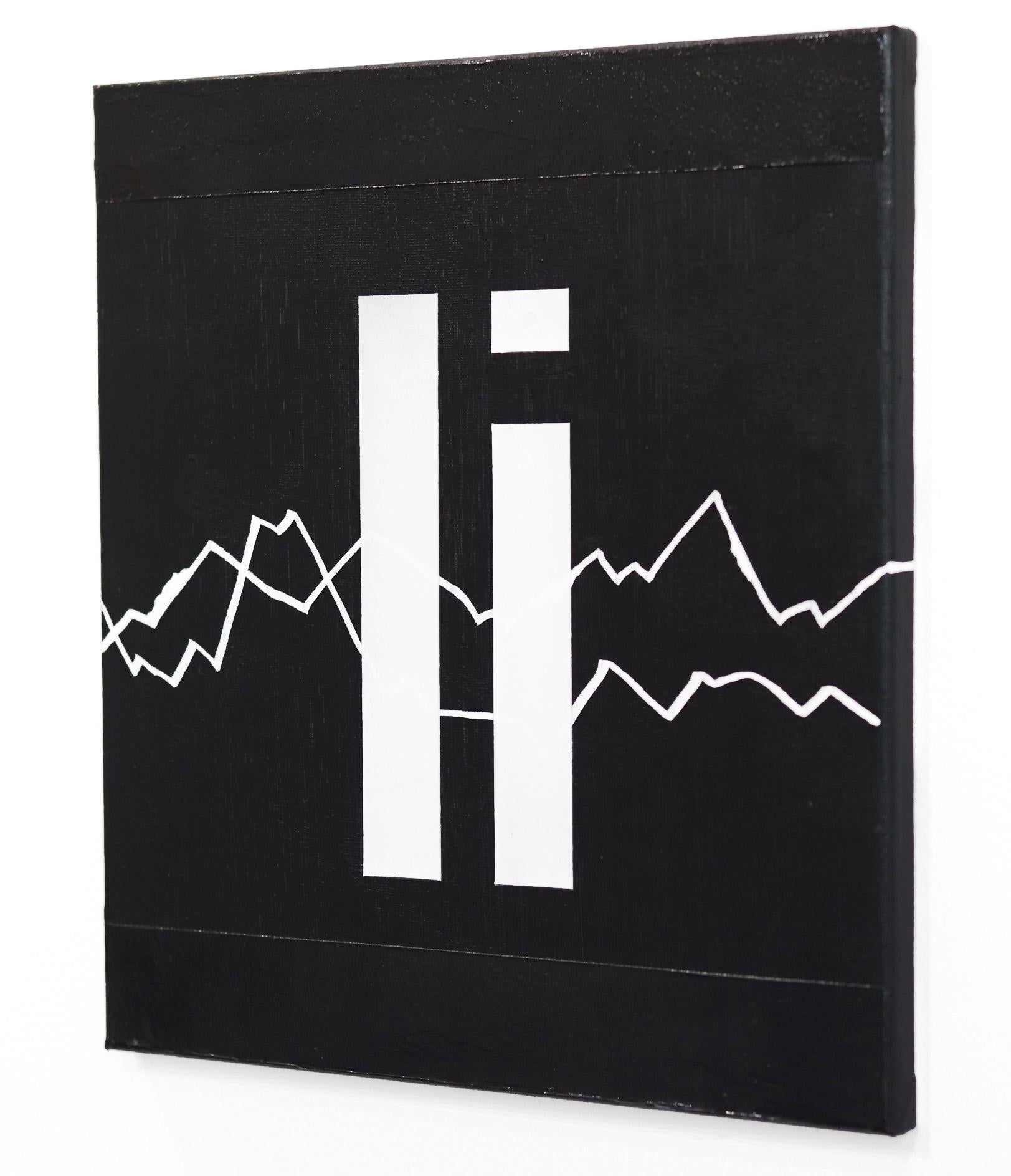 Charge 2 - Opera d'arte originale minimalista monocromatica in bianco e nero in vendita 1