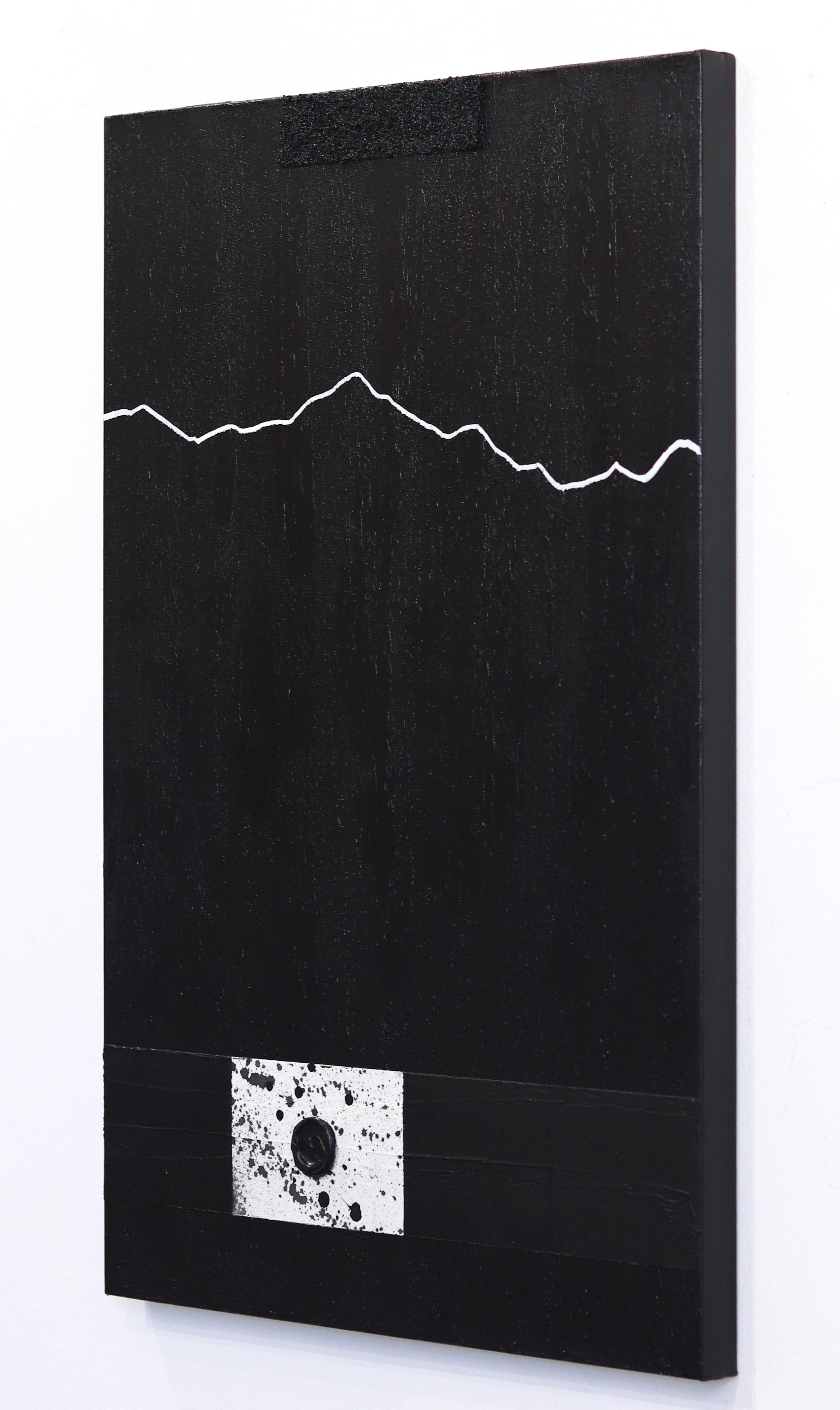 Rumore elettrico 5 - Abstract Painting Nero di Tasha Jentel