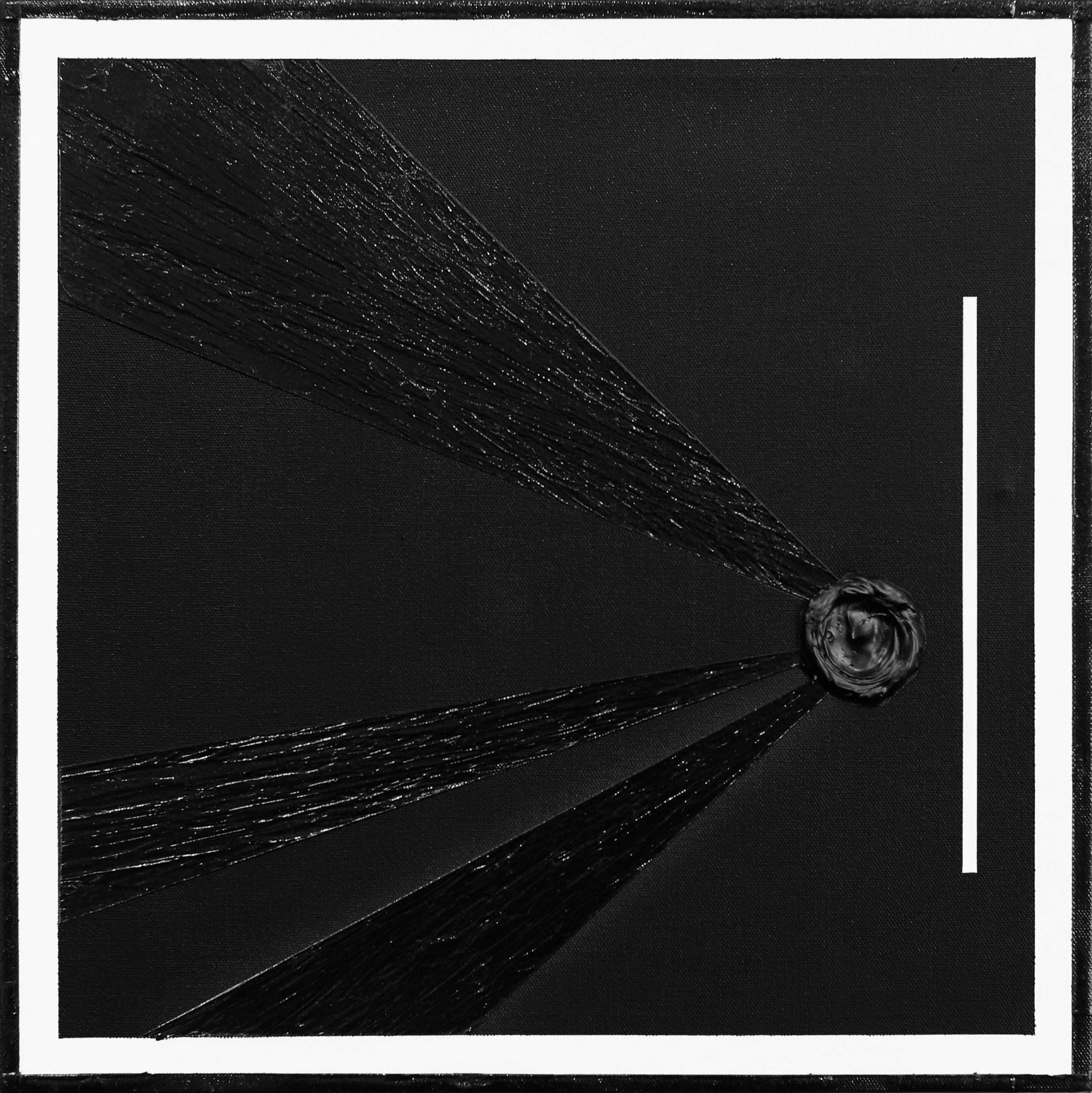 Night Shift (Diptychon) - Texturierte schwarze abstrakte minimalistische Malerei im Angebot 5