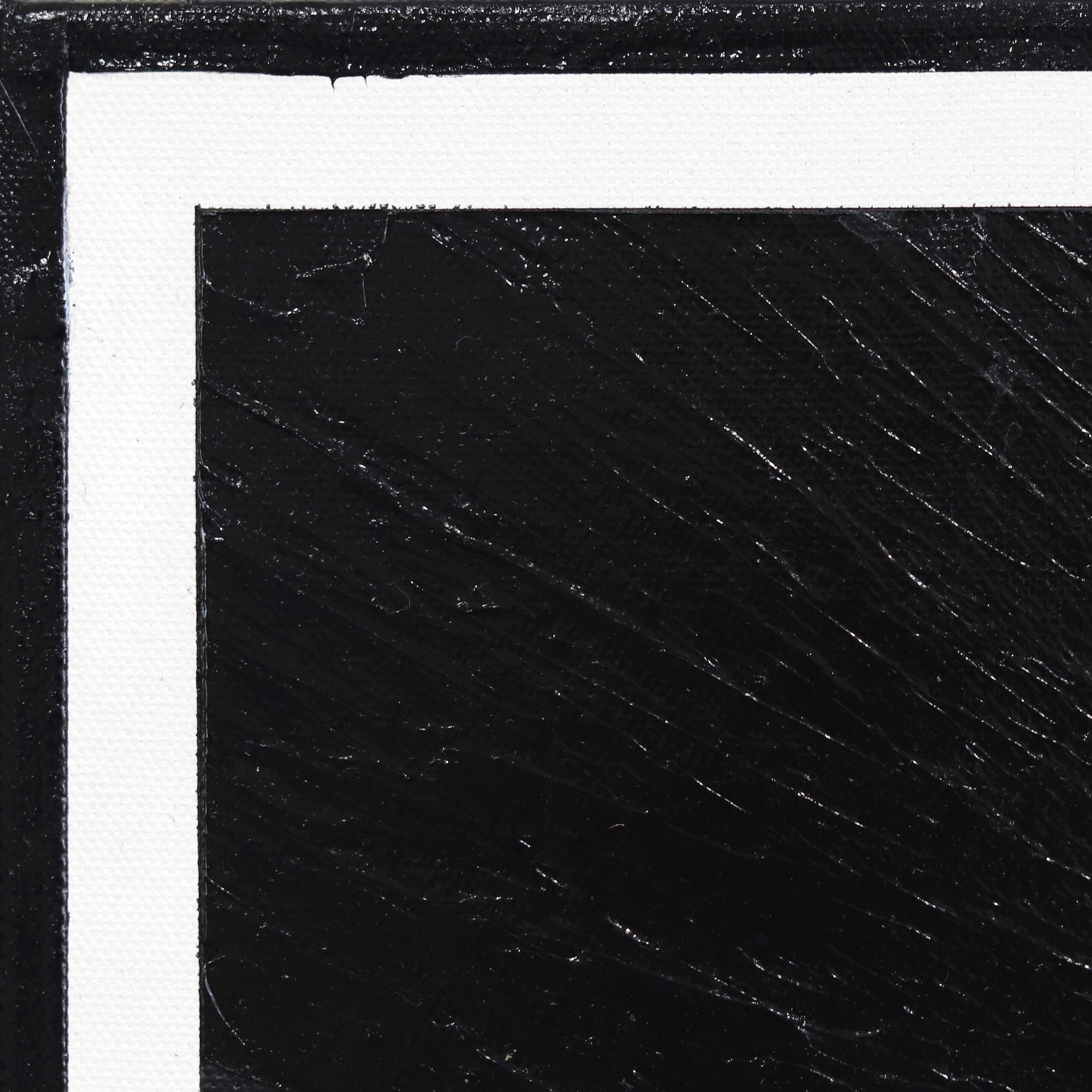 Night Shift (Diptyque) - Peinture abstraite et minimaliste noire texturée - Minimaliste Painting par Tasha Jentel
