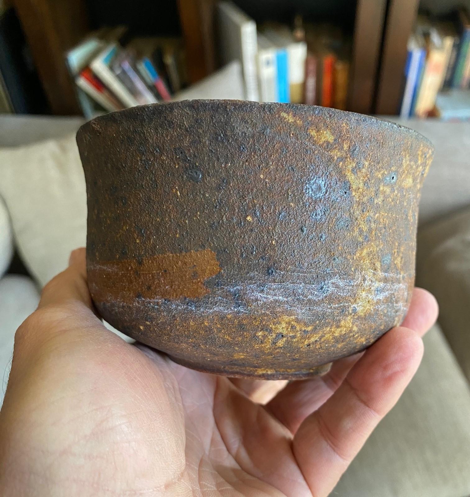 Tashiko Tazaezu Signé Japanese Hawaiian Studio Pottery Glazed Chawan Tea Bowl en vente 4