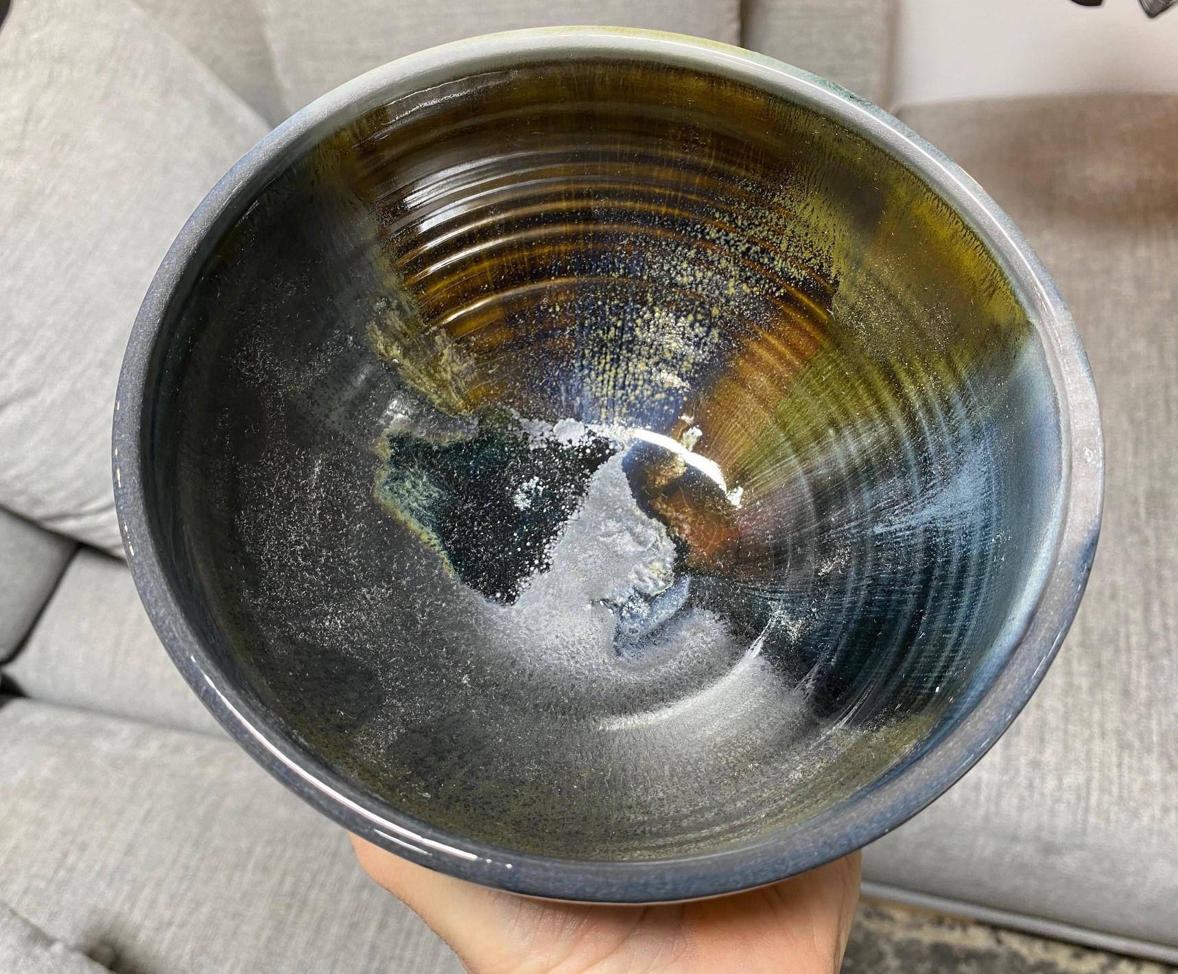 Tashiko Tazaezu Signed Japanese Hawaiian Studio Pottery Glazed Chawan Tea Bowl 5