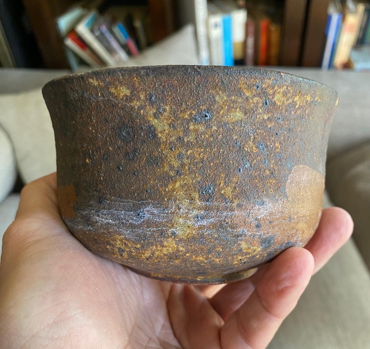 Tashiko Tazaezu Signé Japanese Hawaiian Studio Pottery Glazed Chawan Tea Bowl en vente 5