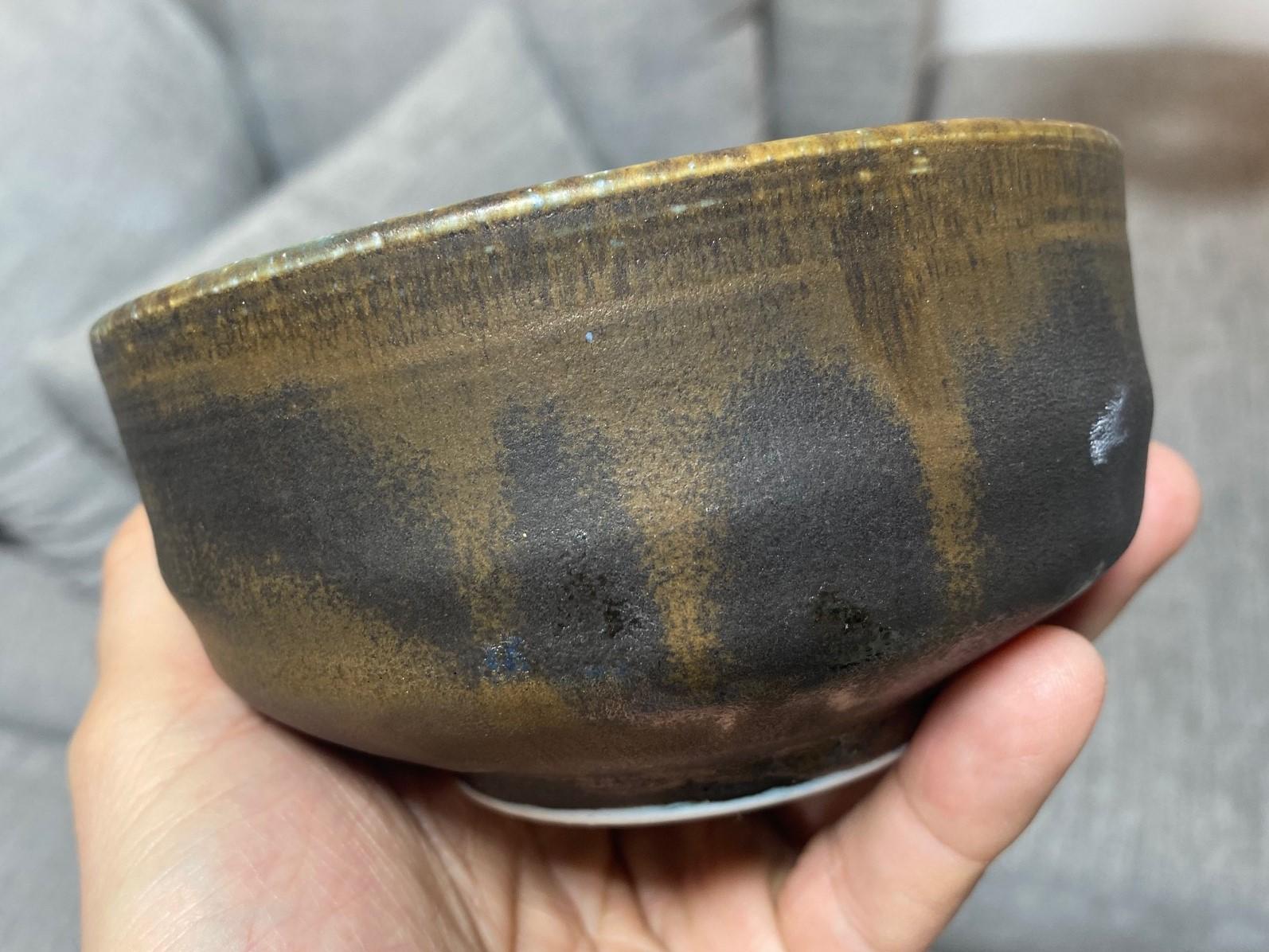 Tashiko Tazaezu Signé Japanese Hawaiian Studio Pottery Glazed Chawan Tea Bowl en vente 5