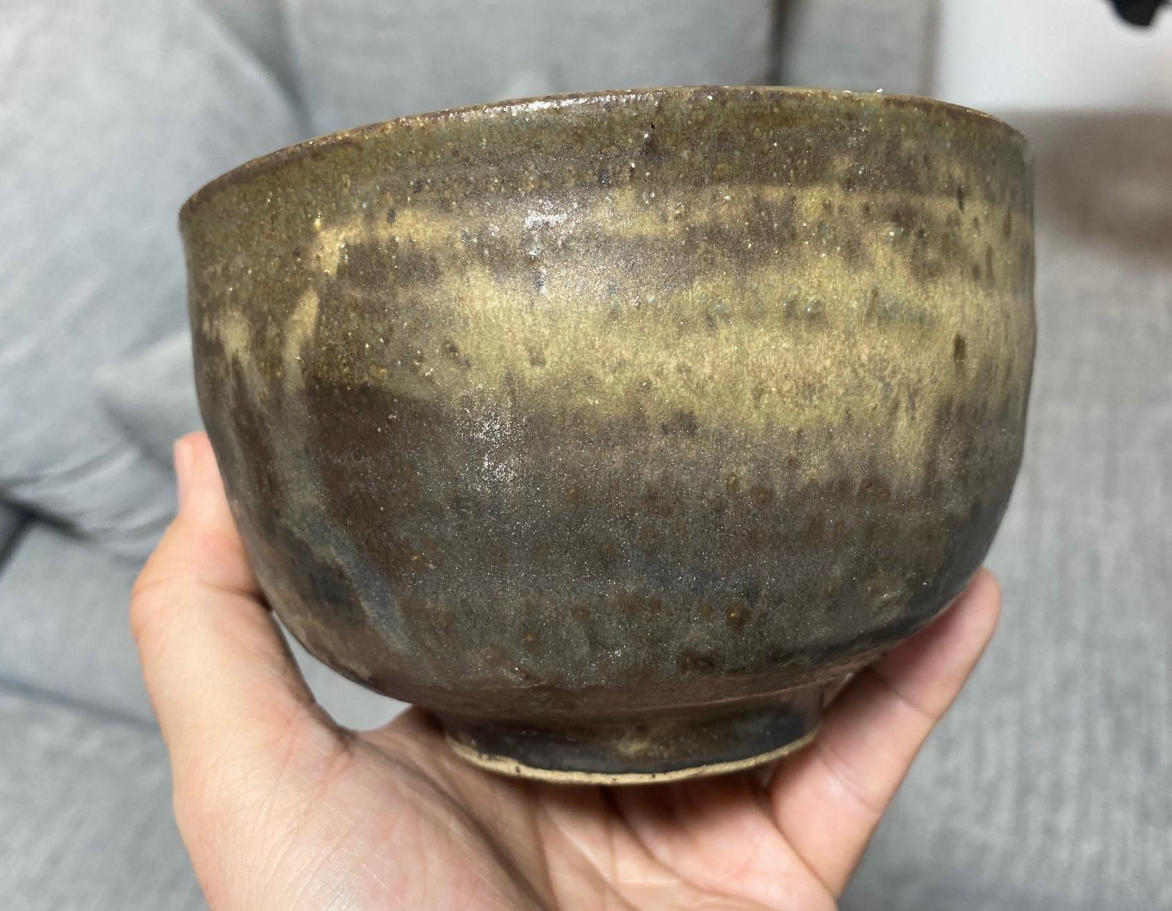 Tashiko Tazaezu Signed Japanese Hawaiian Studio Pottery Glazed Chawan Tea Bowl For Sale 5