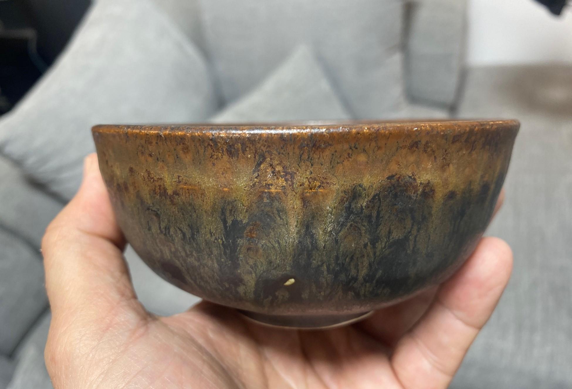 Tashiko Tazaezu Signé Japanese Hawaiian Studio Pottery Glazed Chawan Tea Bowl en vente 6