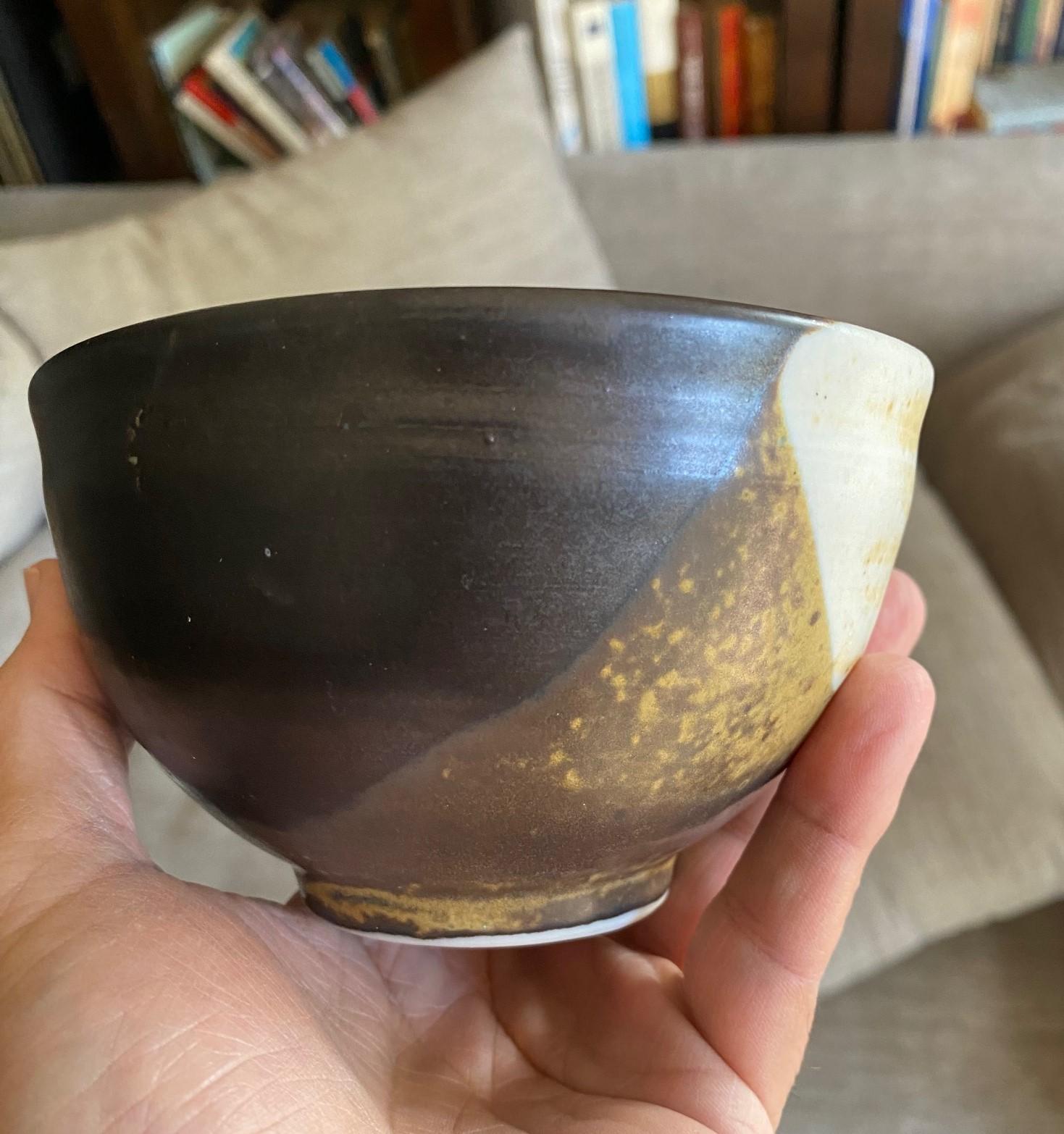 Tashiko Tazaezu Signed Japanese Hawaiian Studio Pottery Glazed Chawan Tea Bowl 6